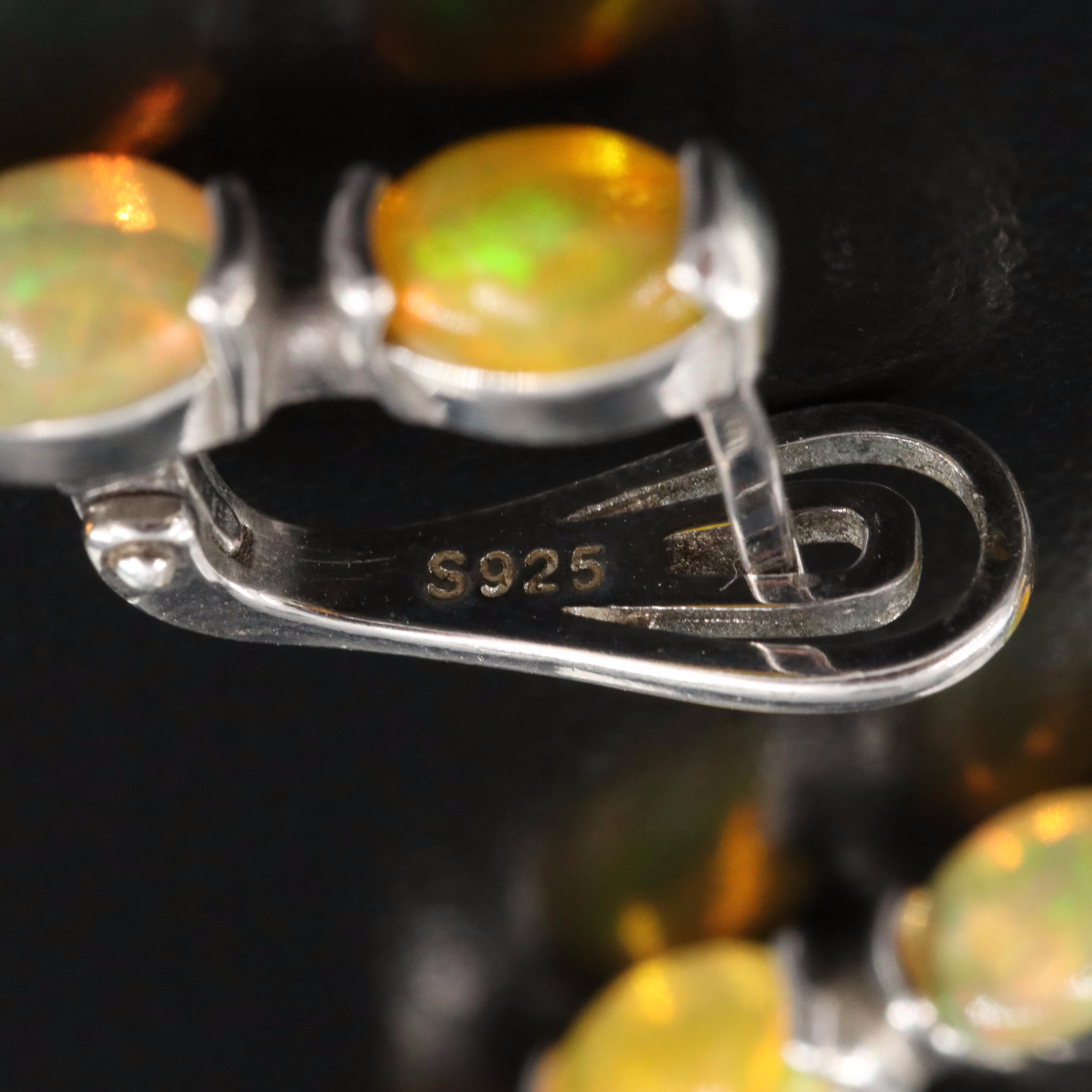 Sterling Opal Earrings