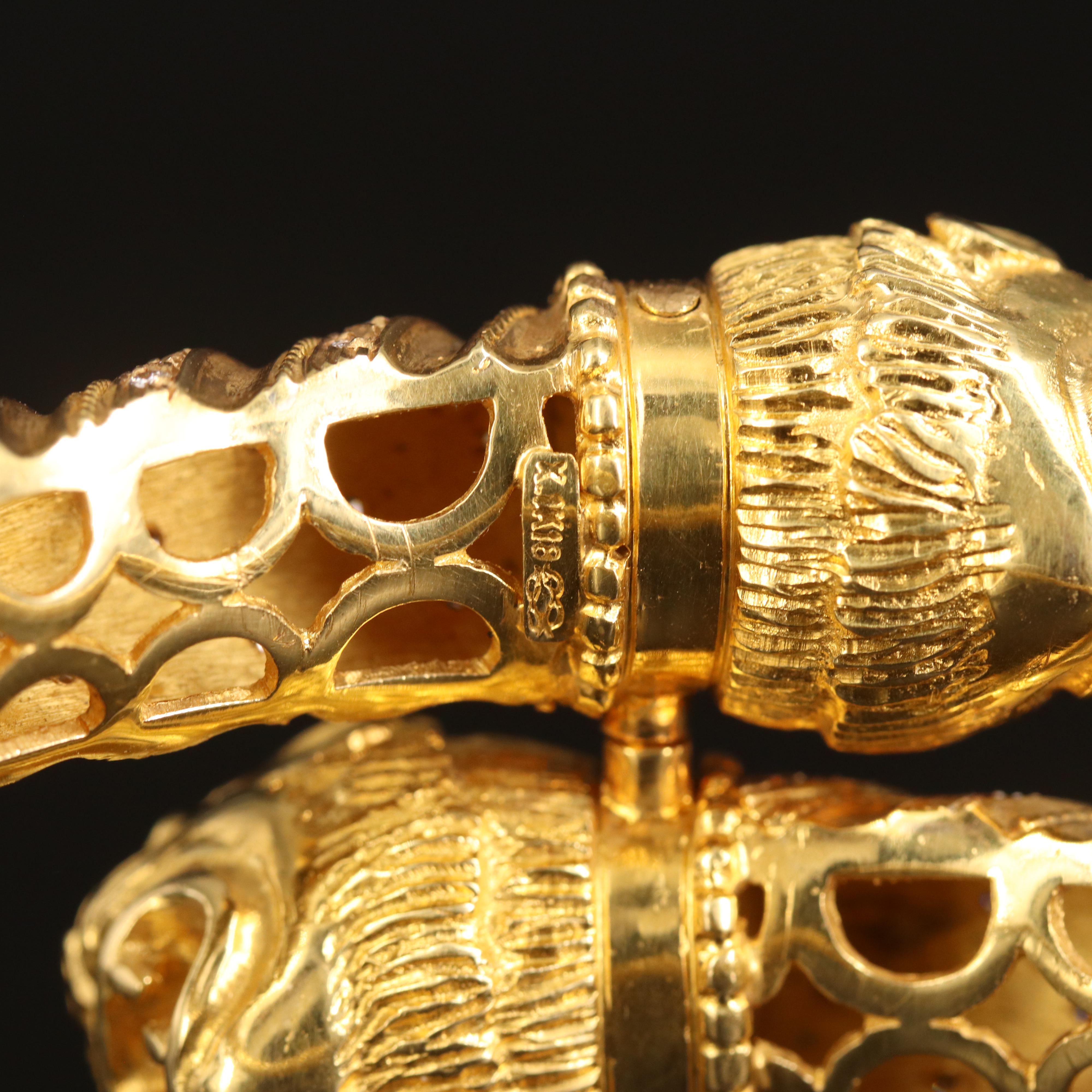 18K 1.95 CTW Diamond and Ruby Lion Head Bracelet