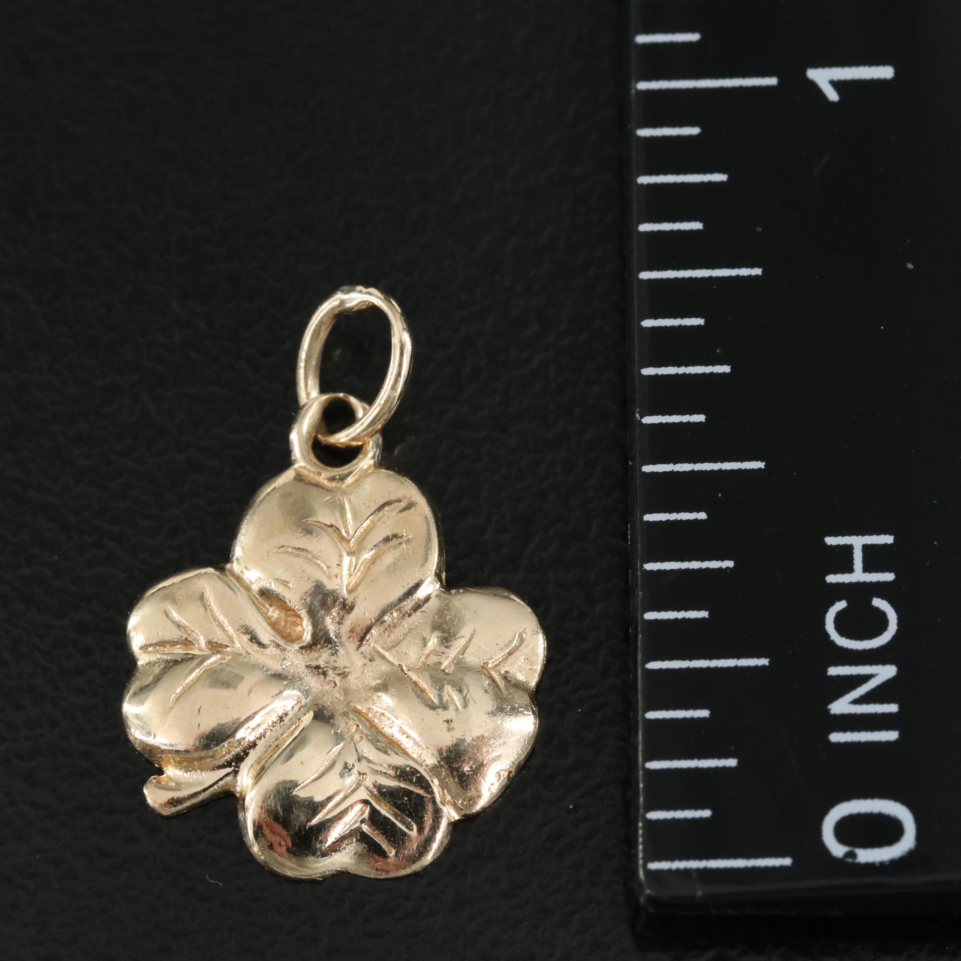 14K Four Leaf Clover Pendant