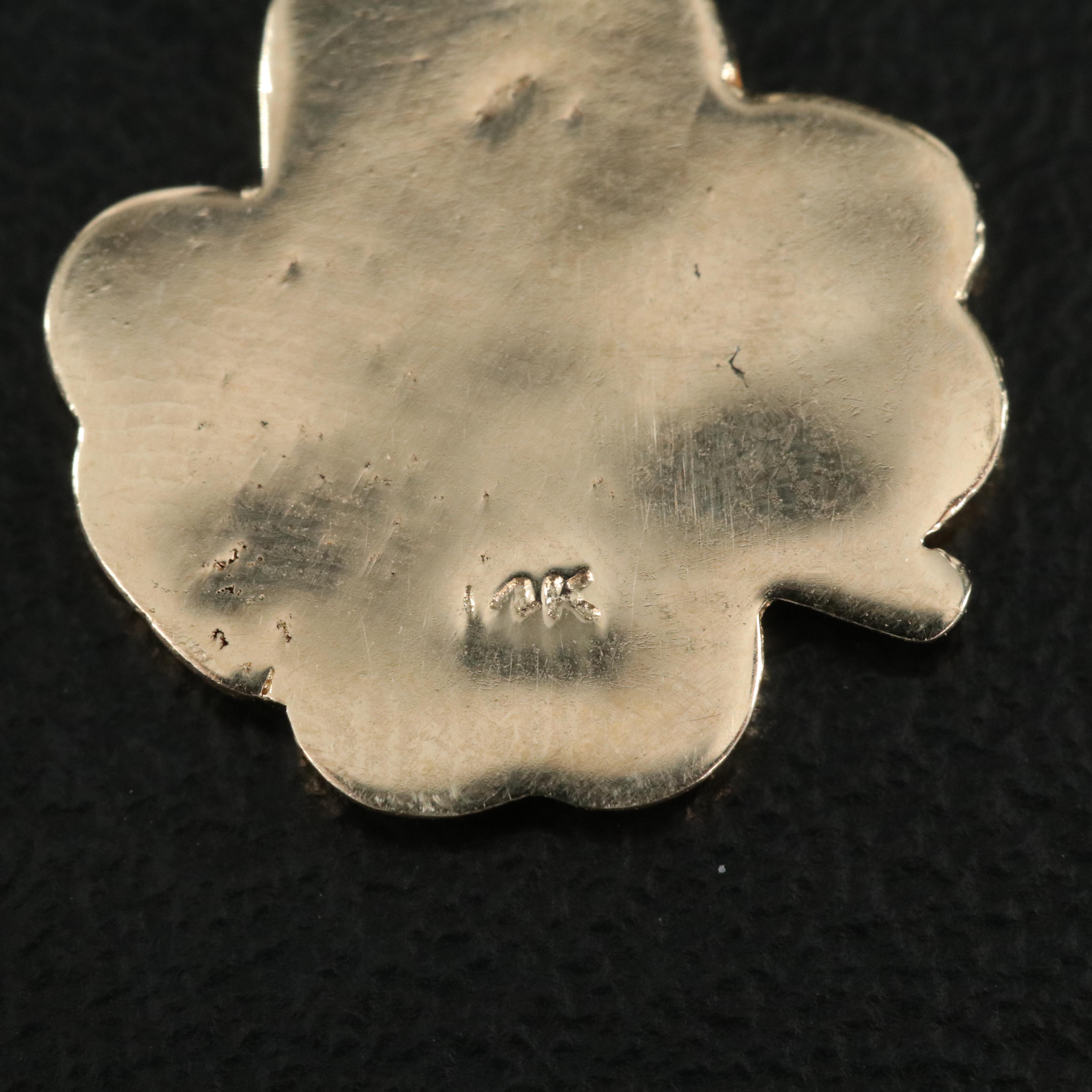 14K Four Leaf Clover Pendant