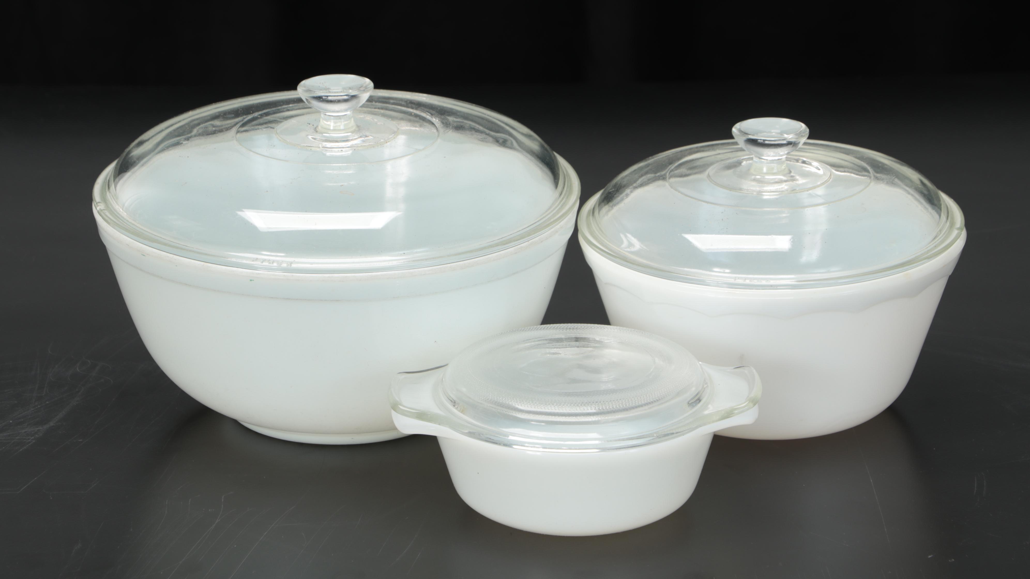 Pyrex and Anchor Hocking Glass Bowls, Casseroles and Baking Dishes