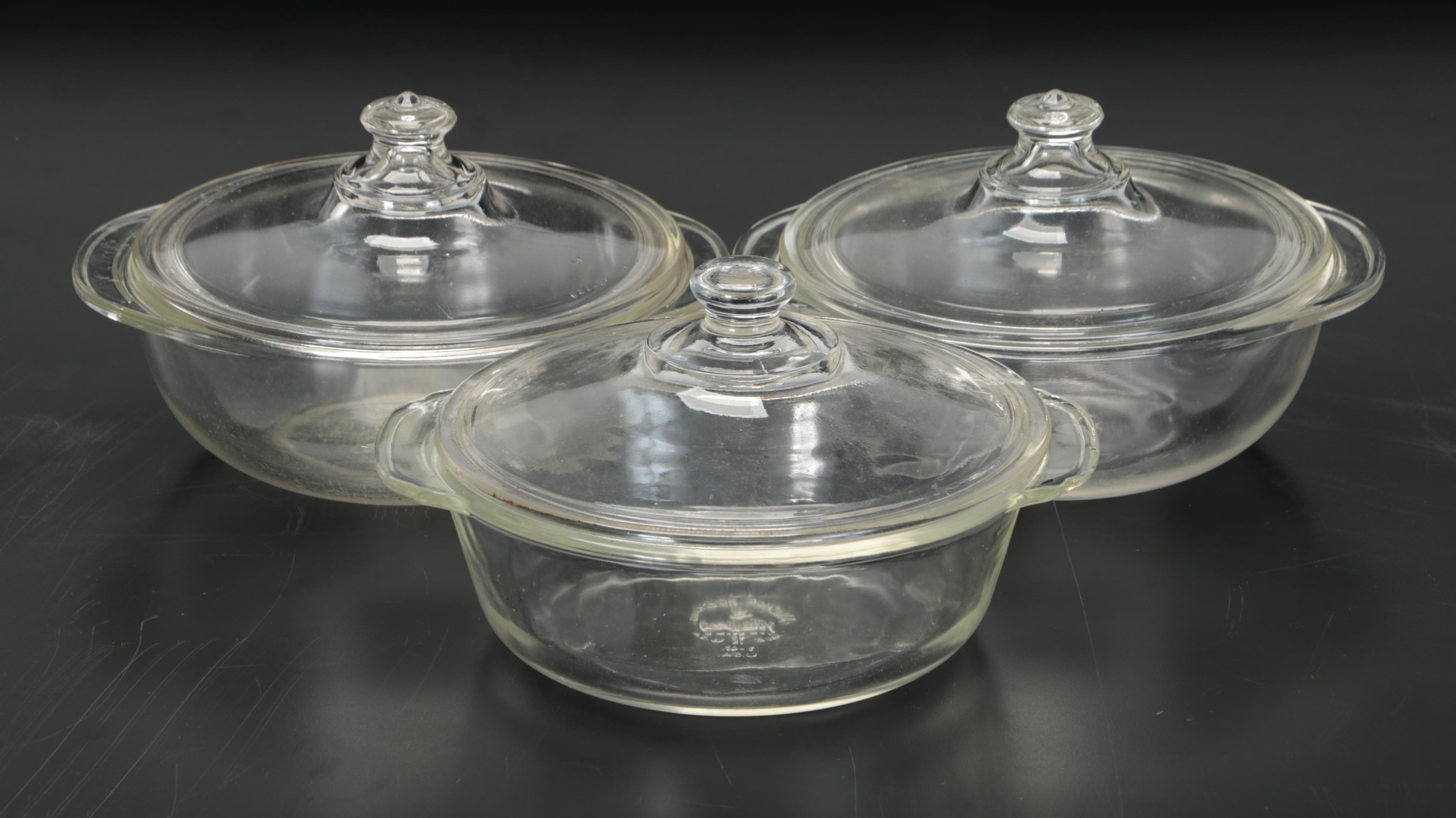 Pyrex and Anchor Hocking Glass Bowls, Casseroles and Baking Dishes