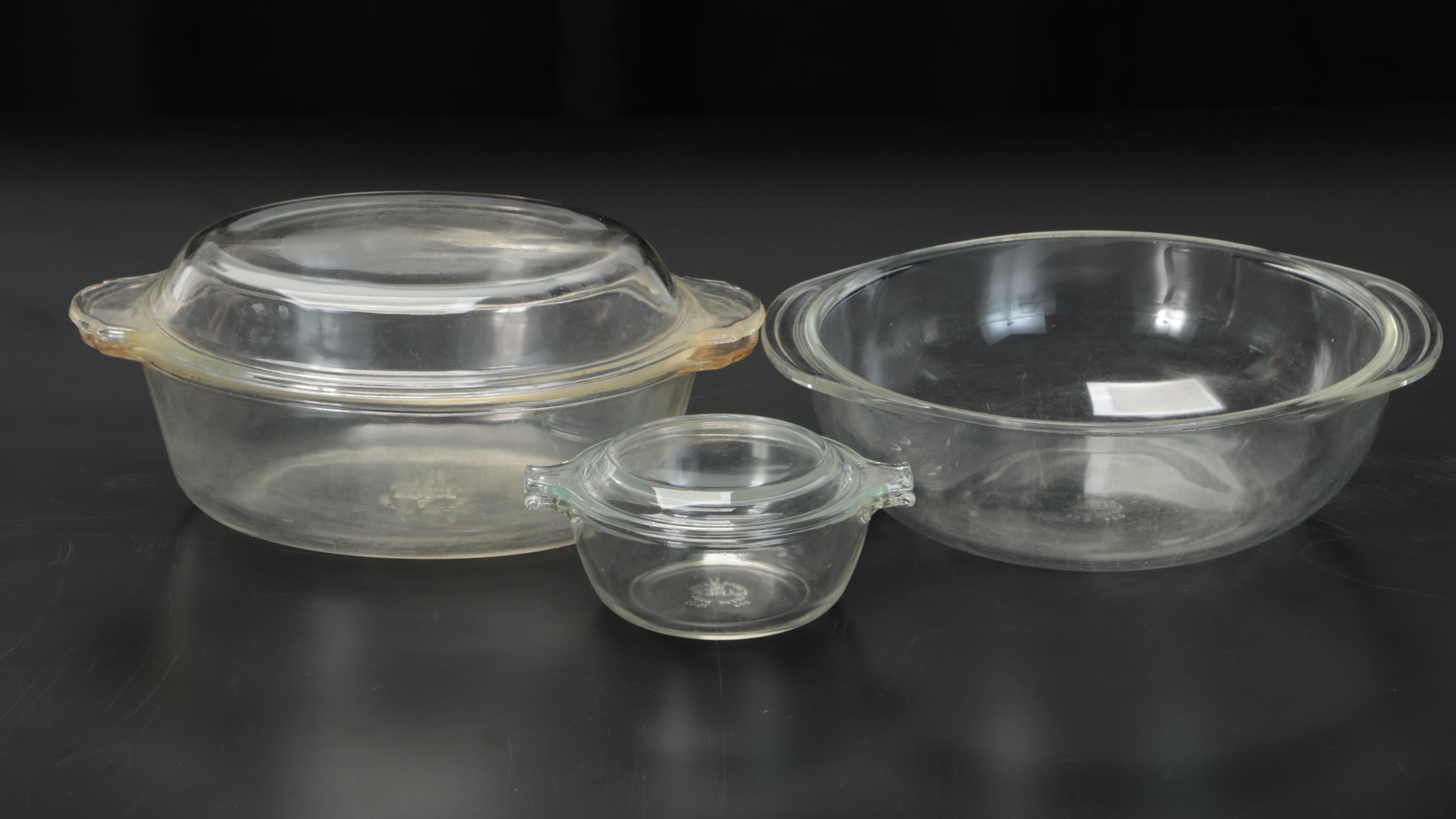 Pyrex and Anchor Hocking Glass Bowls, Casseroles and Baking Dishes