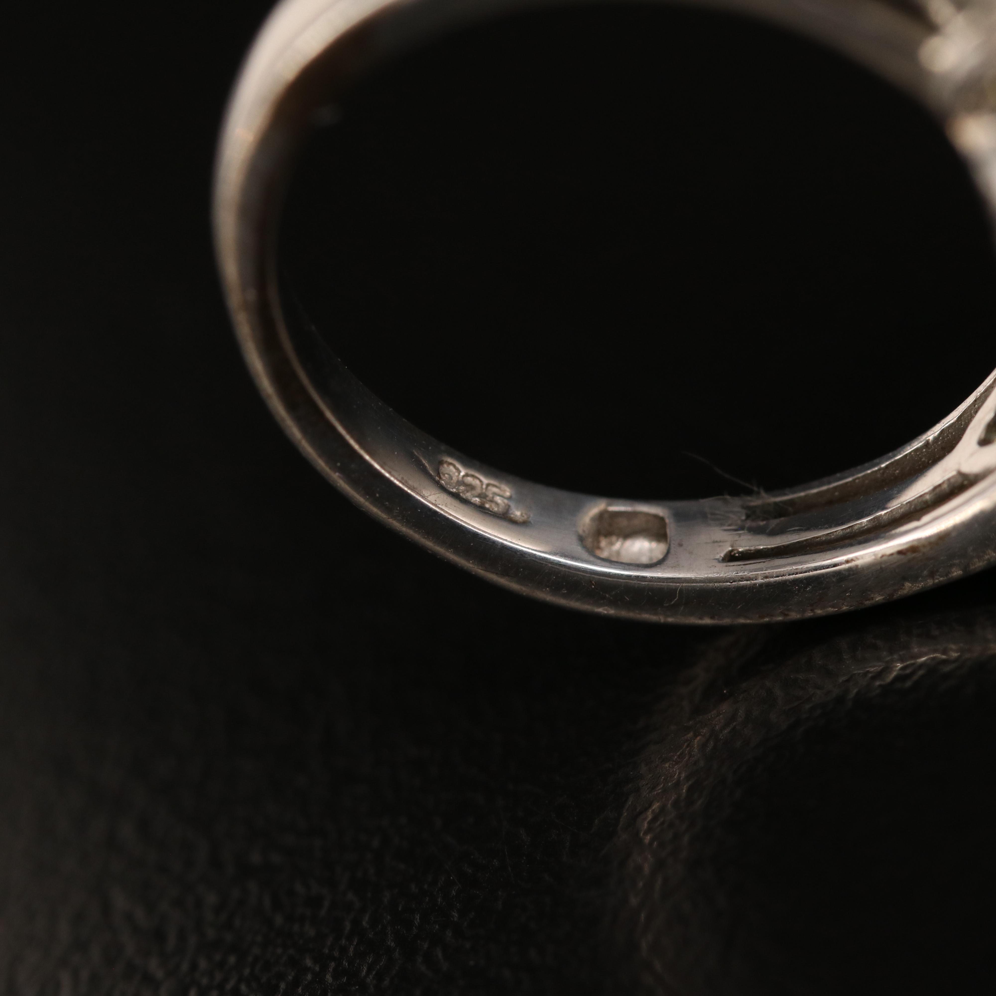 Sterling Turquoise, Sapphire and White Sapphire Ring