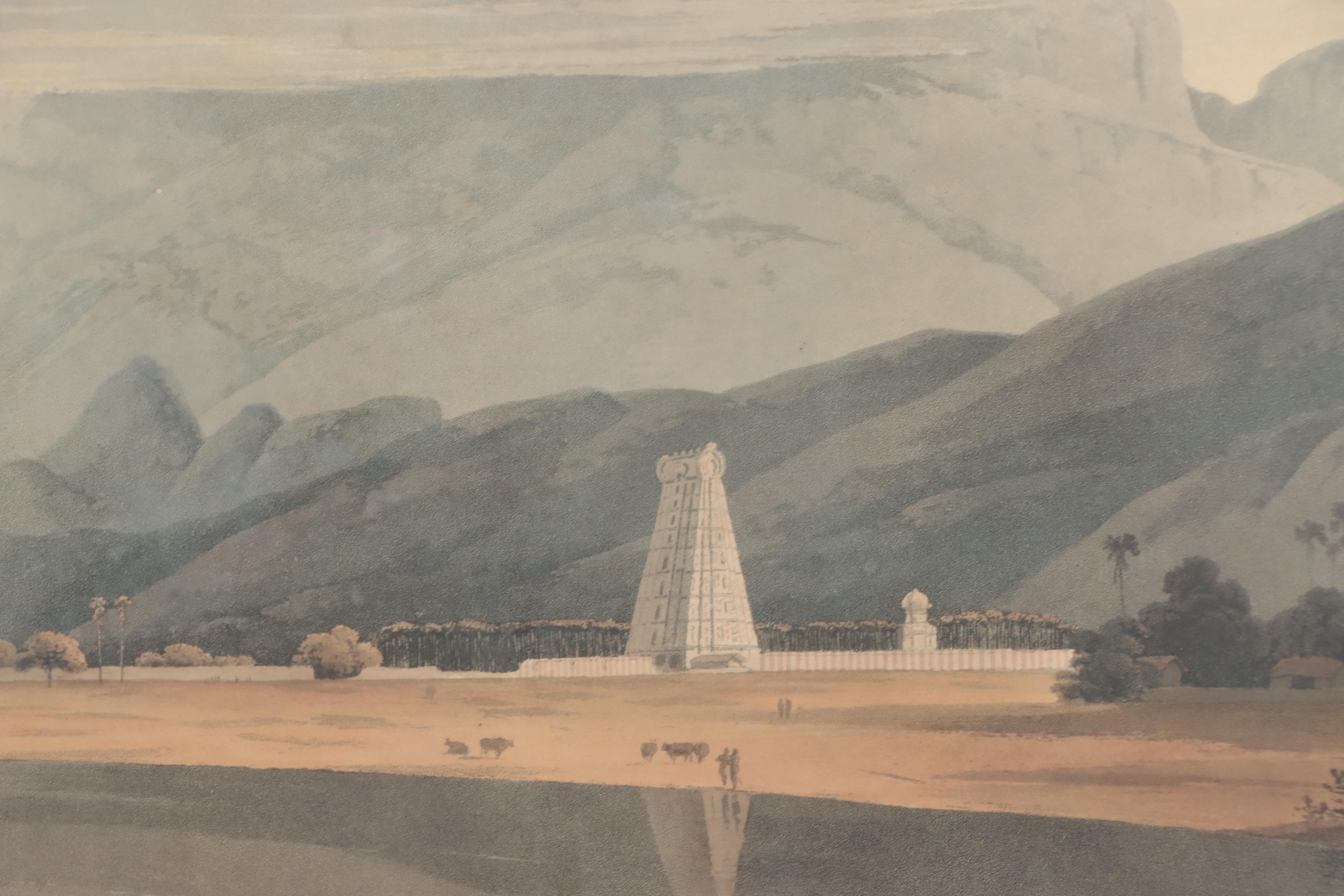 Hand-Colored Aquatint After Thomas Daniell "Cape Comorin Taken Near Calcad"