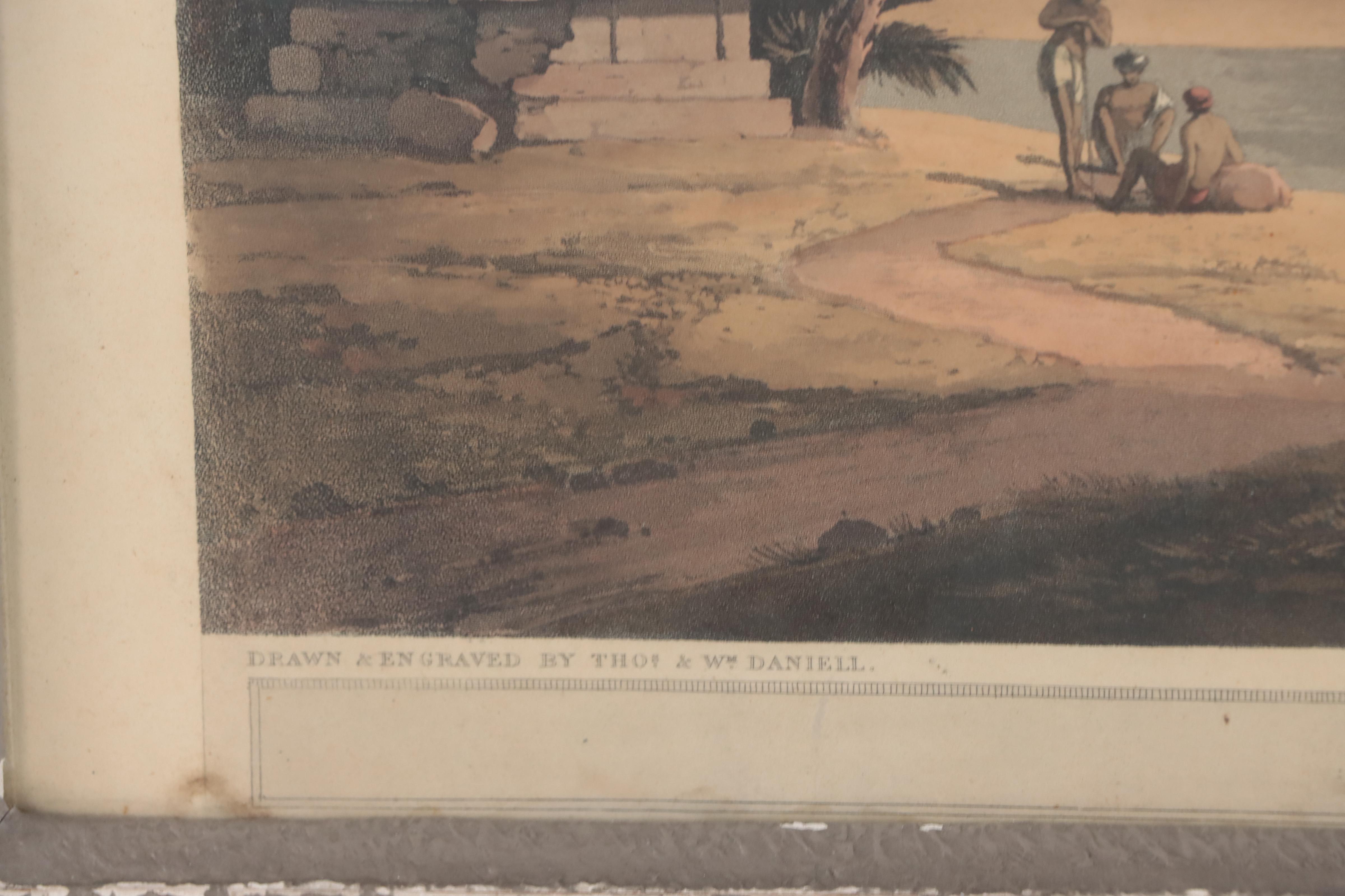 Hand-Colored Aquatint After Thomas Daniell "Cape Comorin Taken Near Calcad"