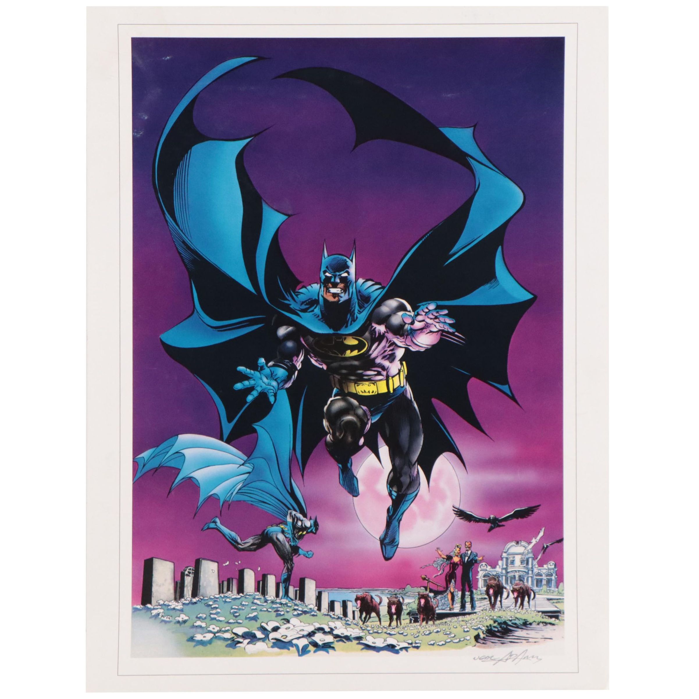 Neal Adams Offset Lithograph Poster of Batman