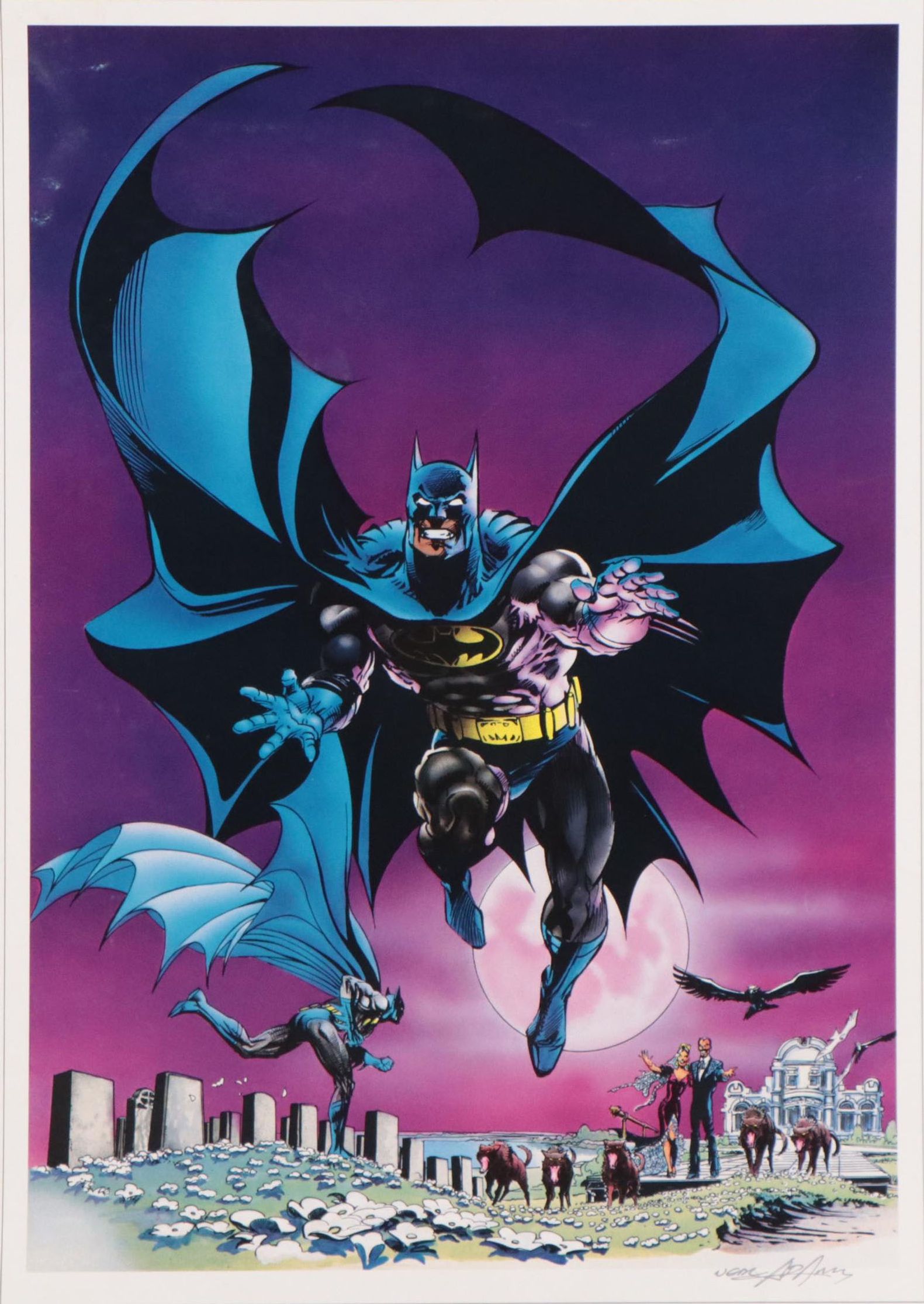 Neal Adams Offset Lithograph Poster of Batman