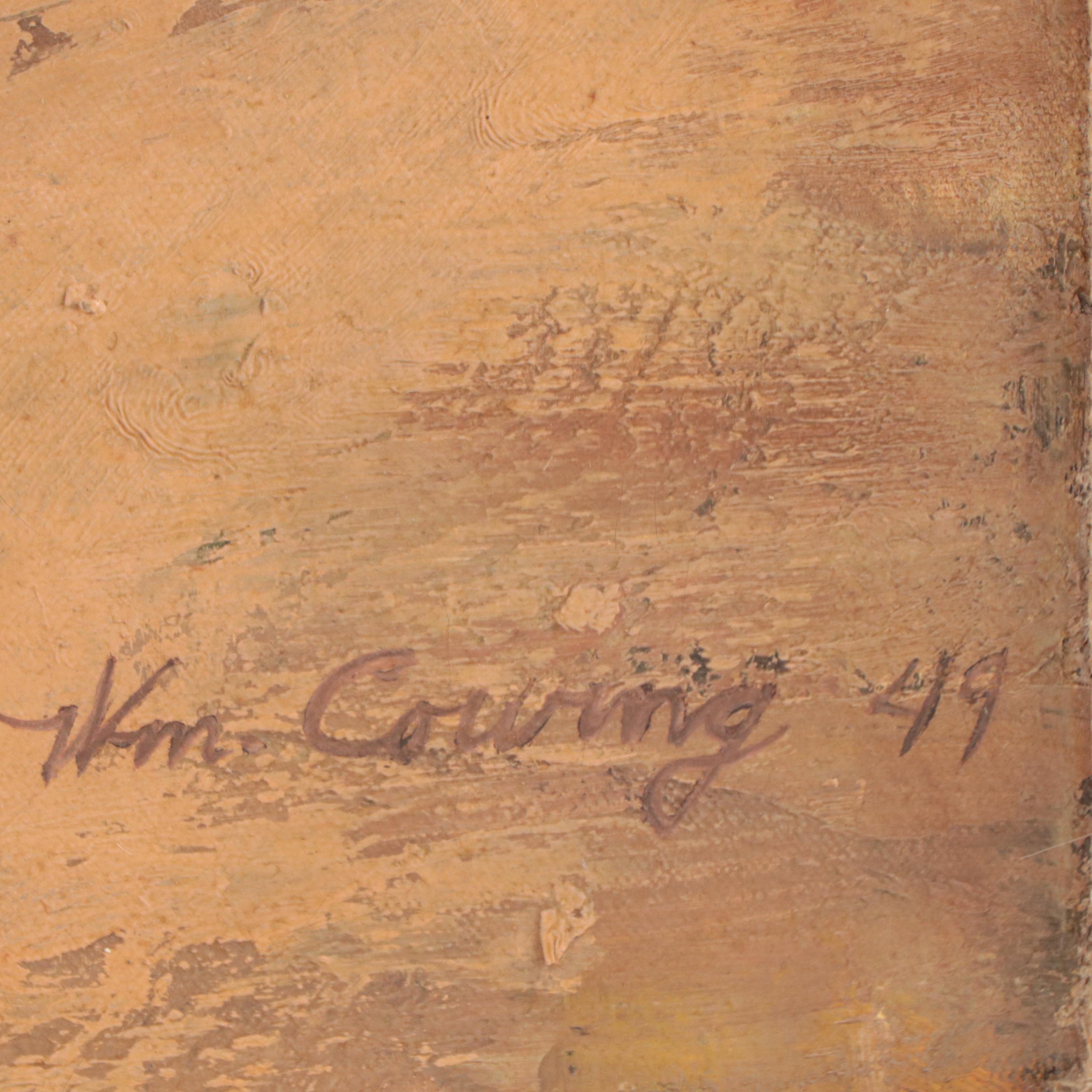 Oil Painting of Lonely Boy at Landfill, 1949