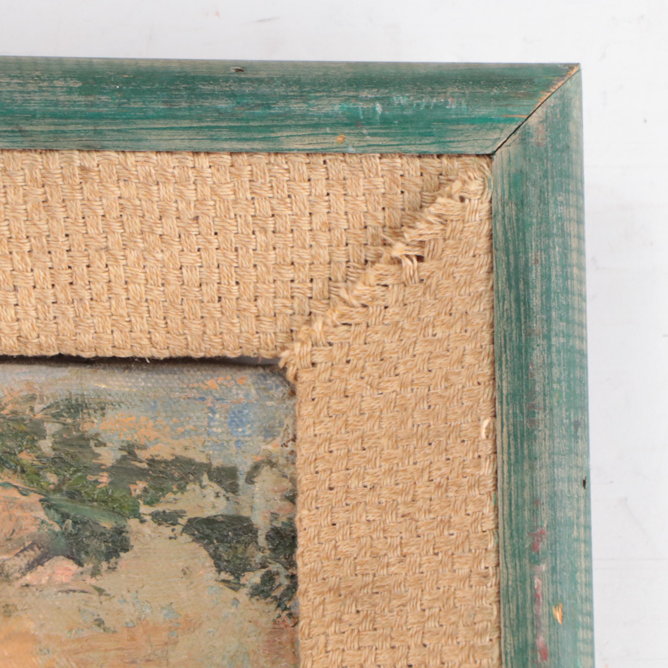 Oil Painting of Lonely Boy at Landfill, 1949