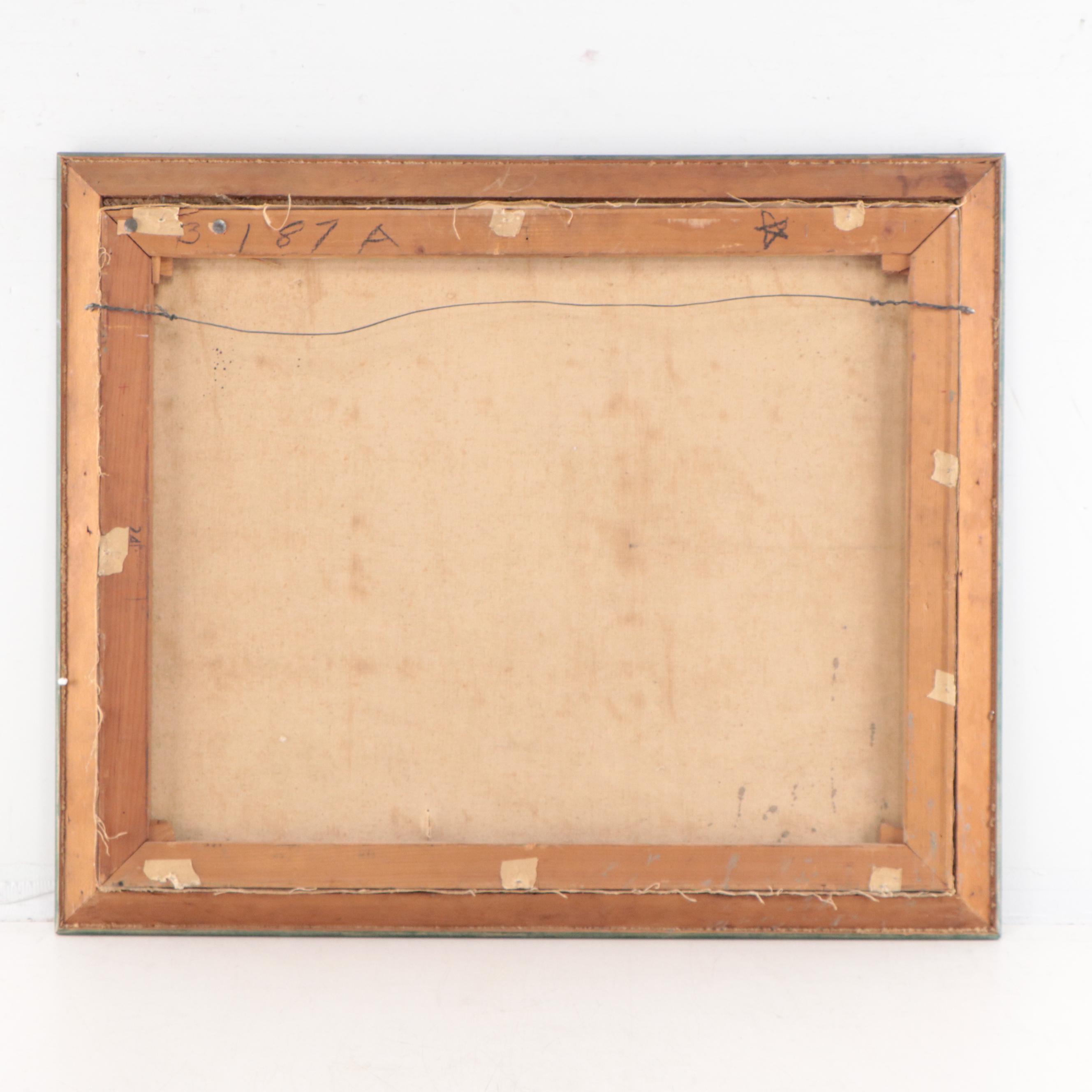 Oil Painting of Lonely Boy at Landfill, 1949