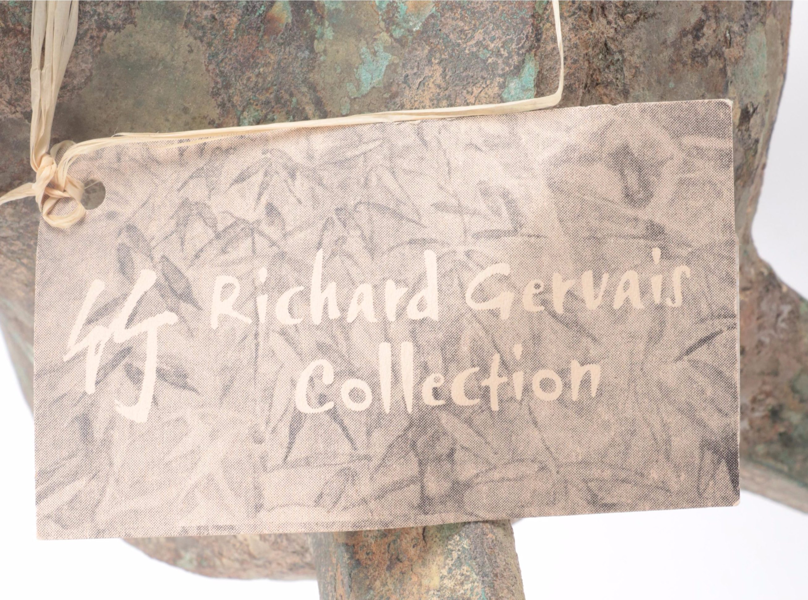 Vietnamese Han Dynasty Bronze Handled Tripod Cooking Vessel