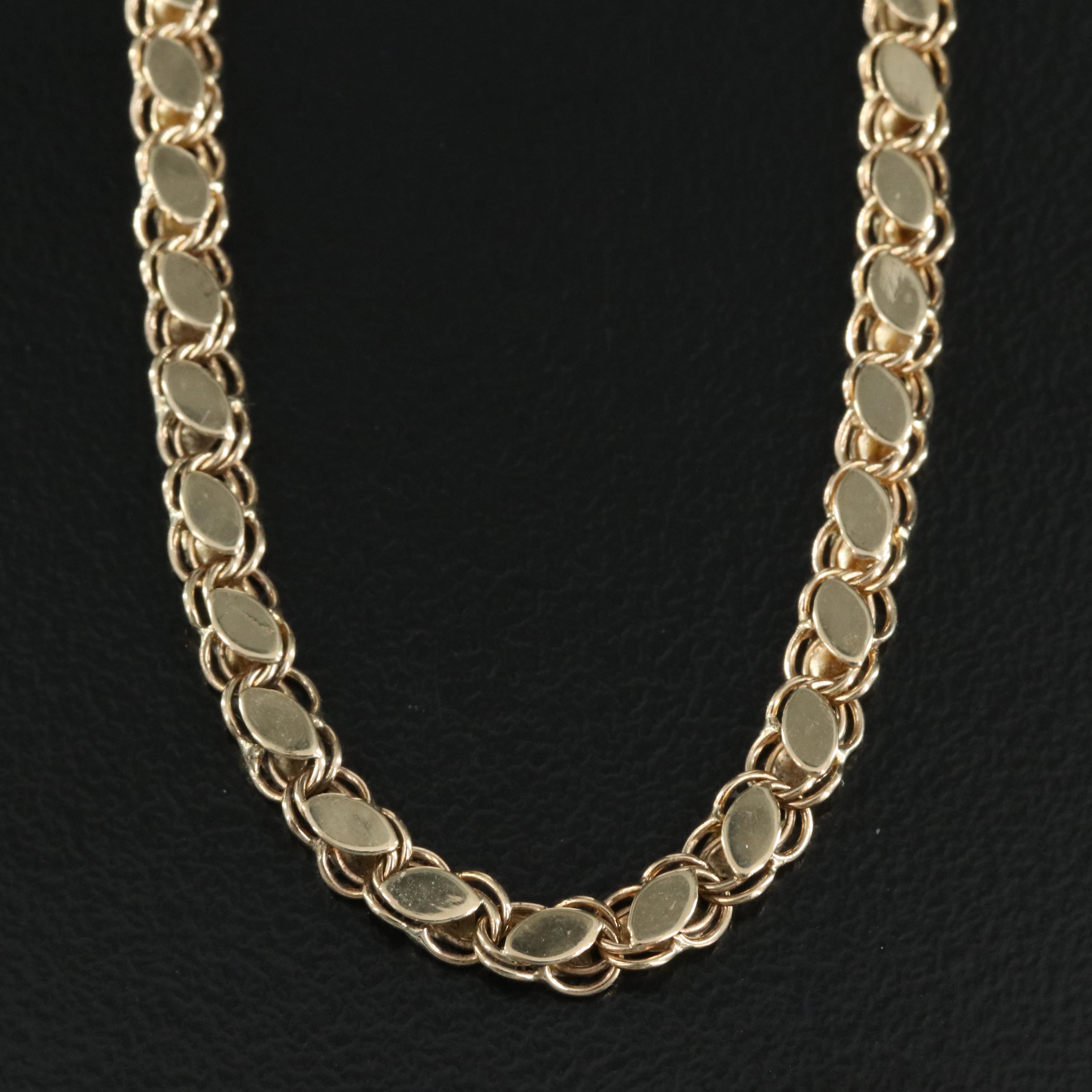 14K Fancy Link Chain