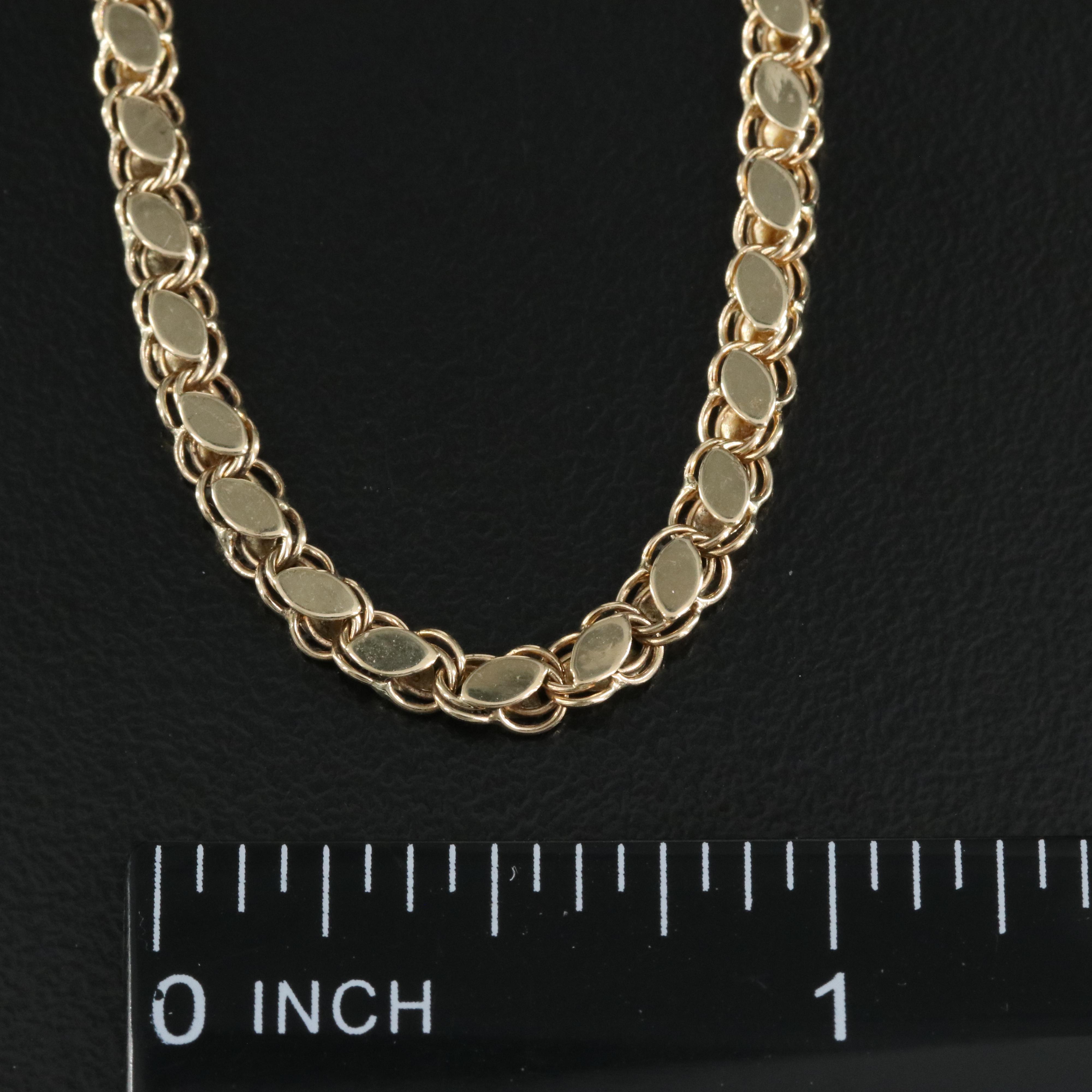 14K Fancy Link Chain