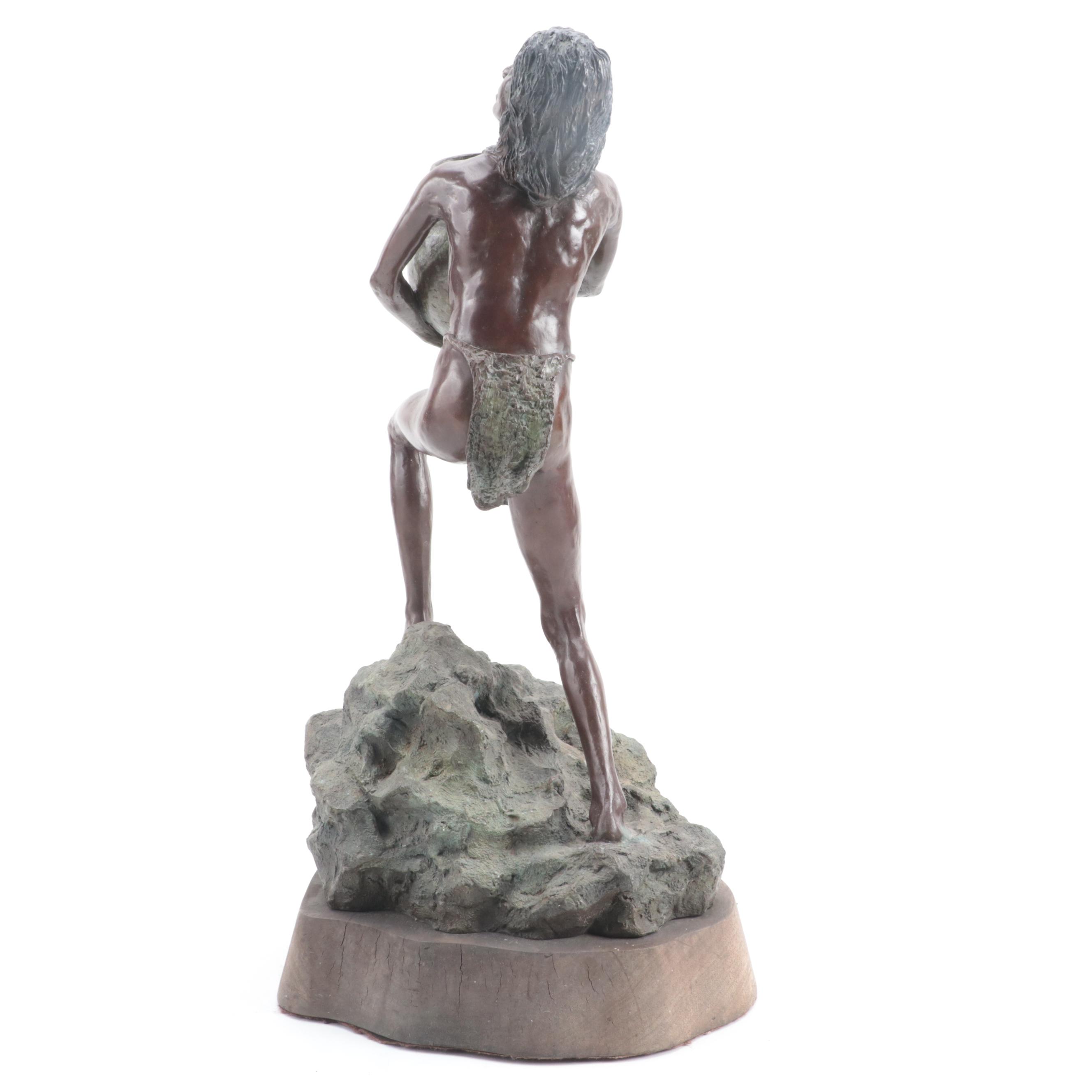 Jim Knox Bronze Sculpture "Water Carrier," 1980