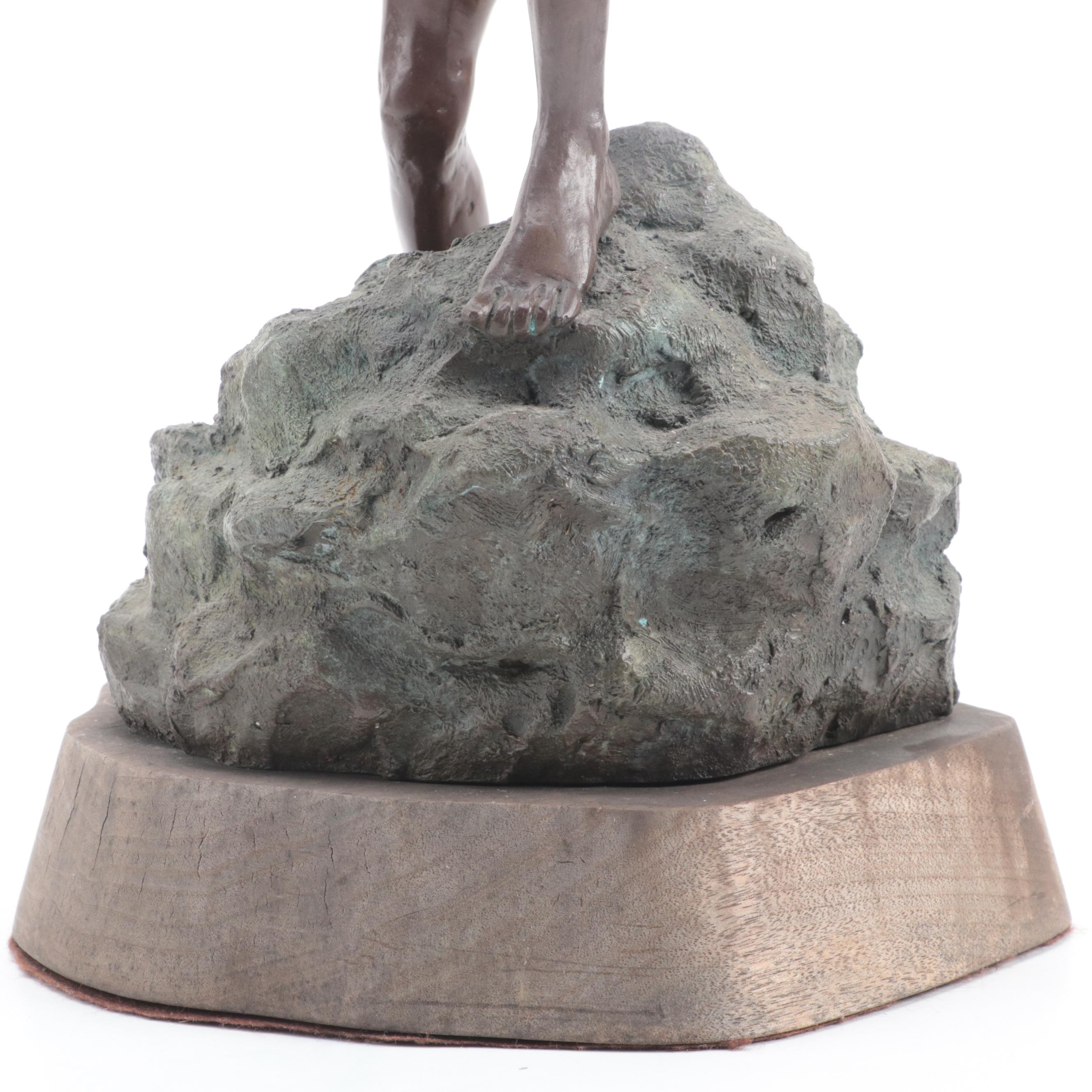 Jim Knox Bronze Sculpture "Water Carrier," 1980