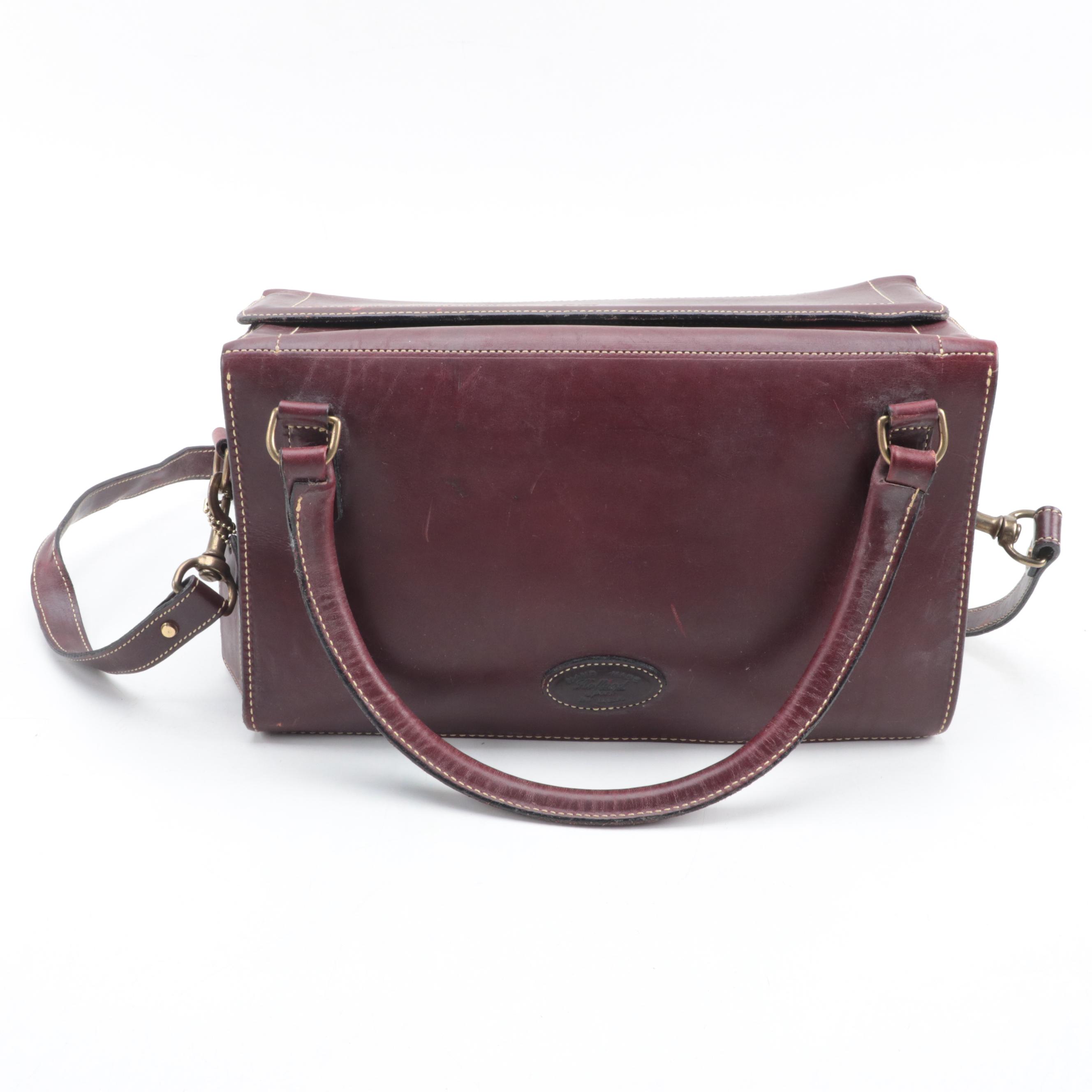 Holland Sport Oxblood Leather Range Bags with Brodin Landing Net and Orvis Reels