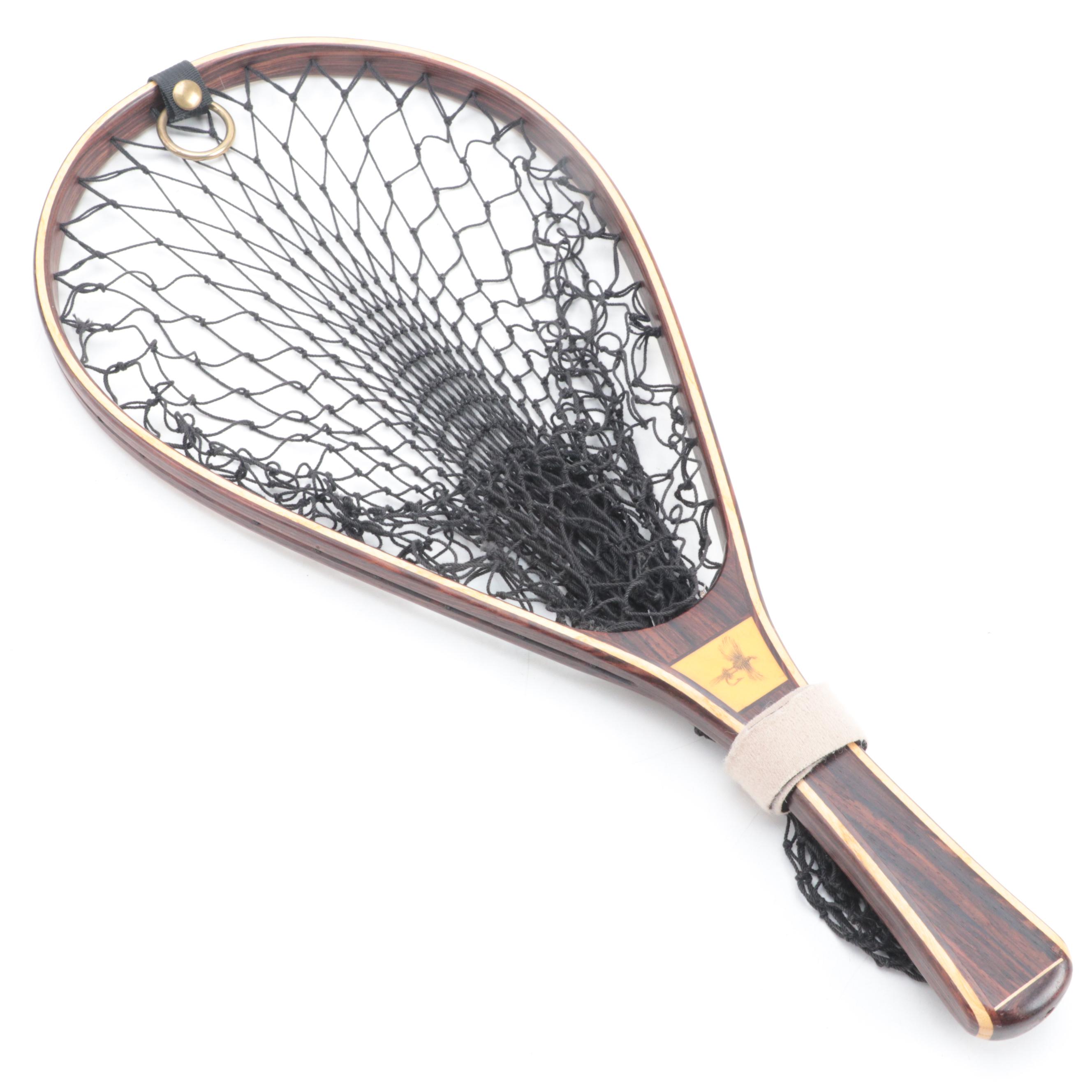 Holland Sport Oxblood Leather Range Bags with Brodin Landing Net and Orvis Reels