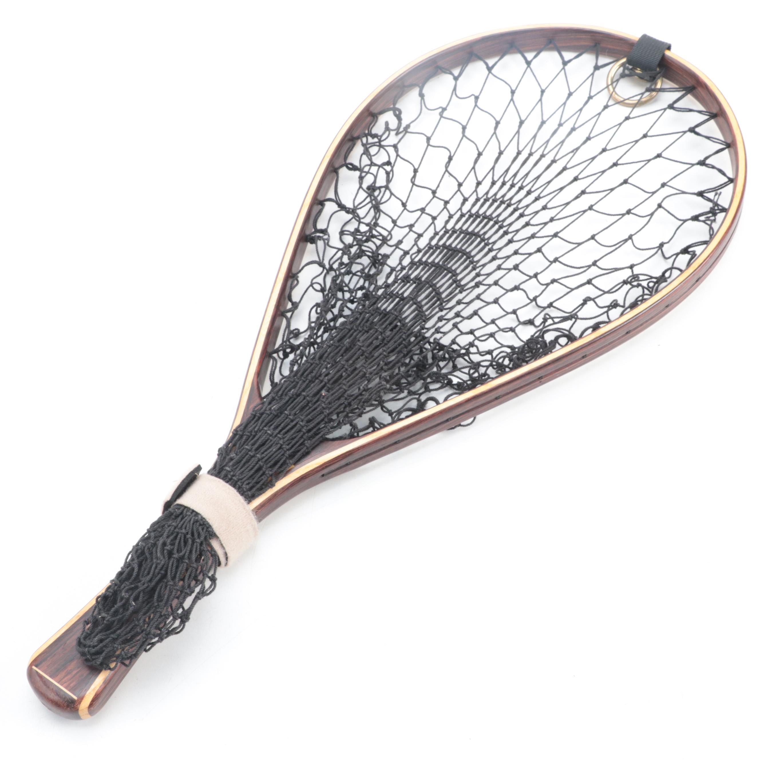 Holland Sport Oxblood Leather Range Bags with Brodin Landing Net and Orvis Reels