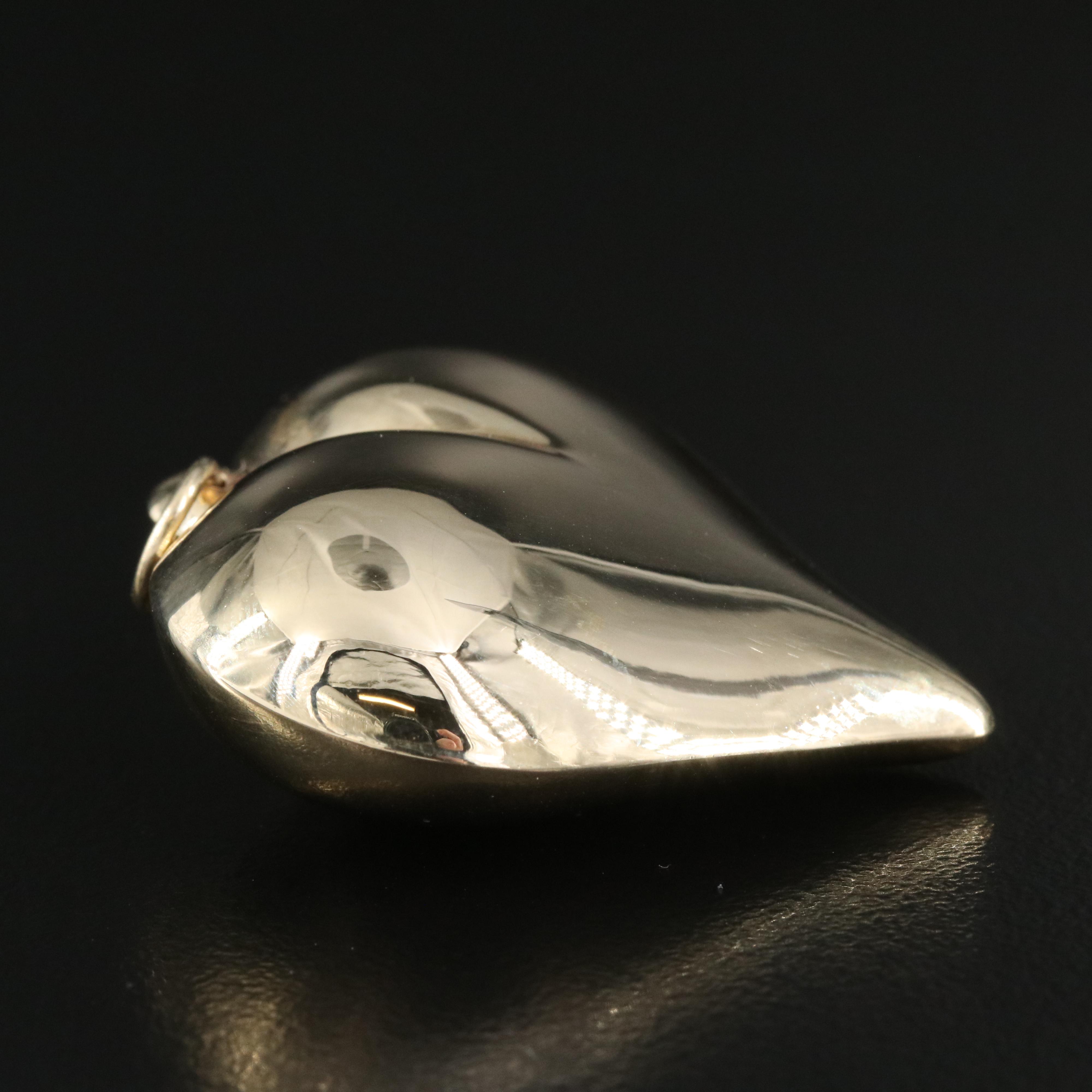 14K Puffy Heart Pendant