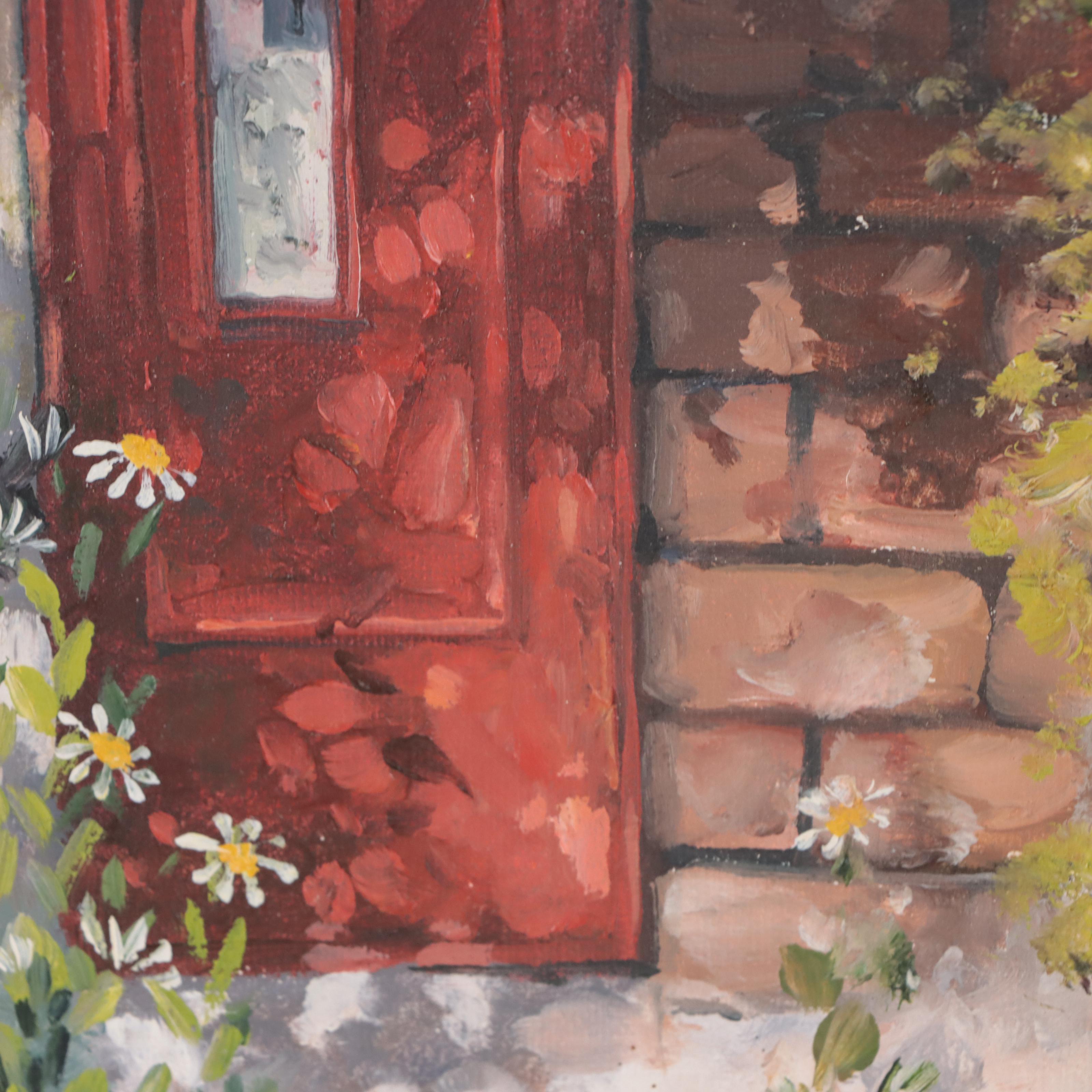 Hilary Mayes Oil Painting "Cornwall Postbox"