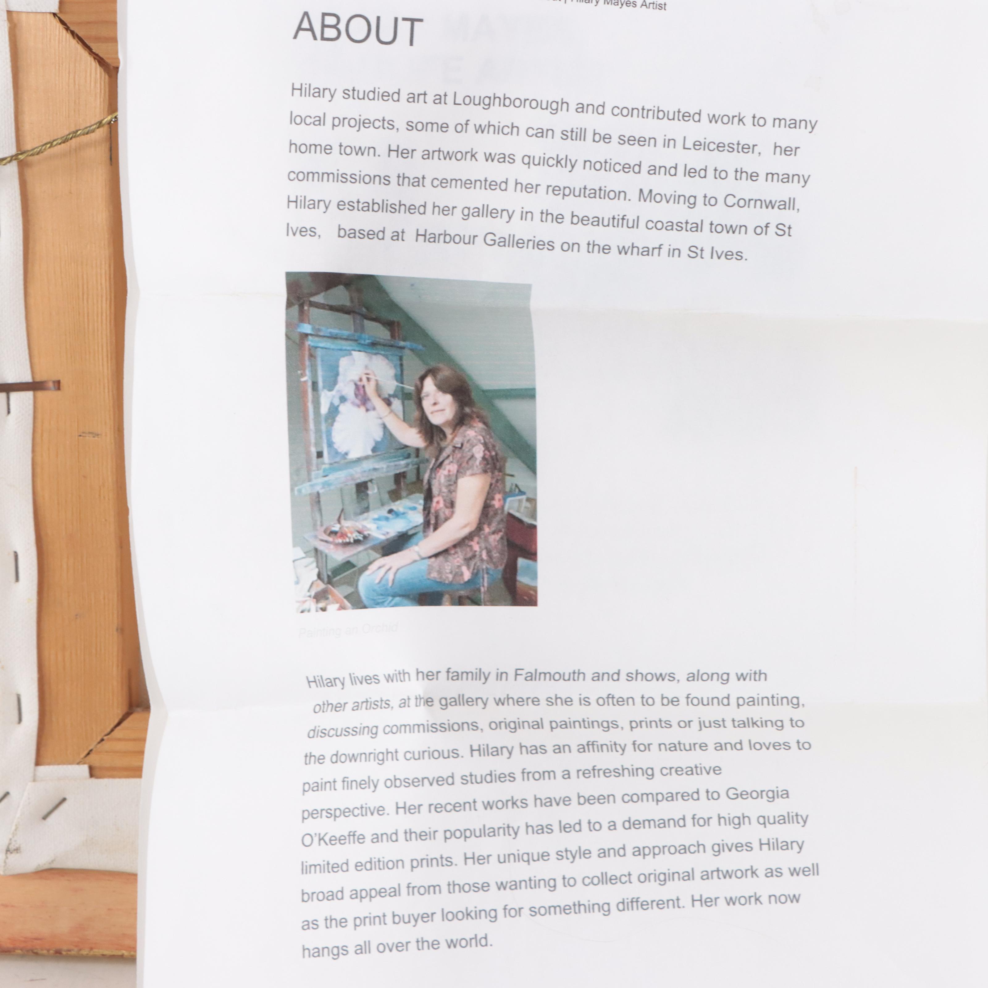 Hilary Mayes Oil Painting "Cornwall Postbox"