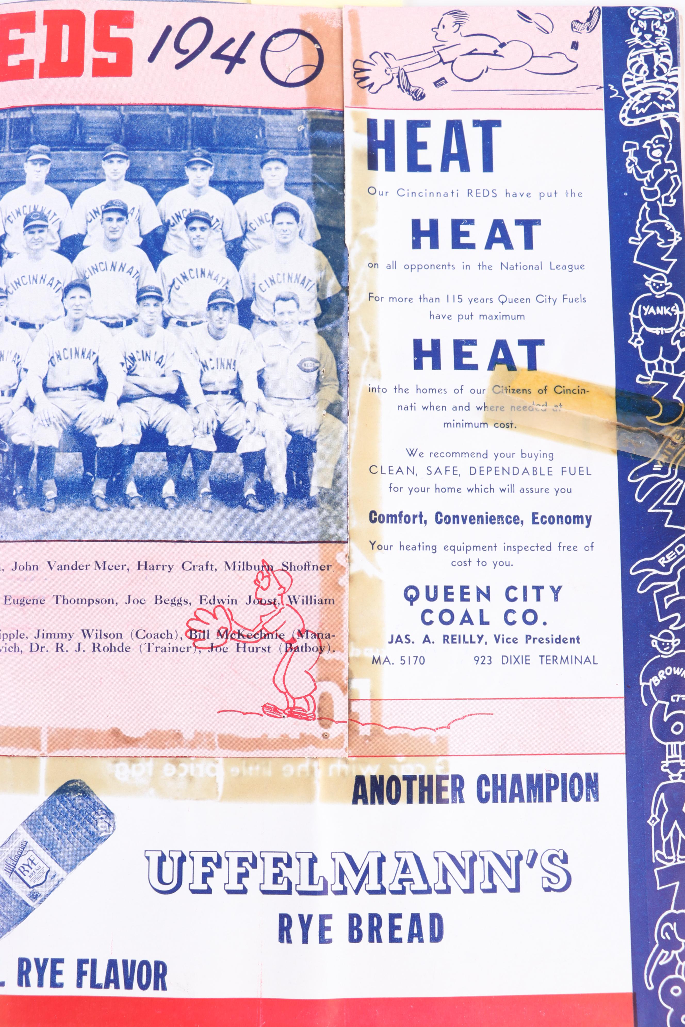 1940 MLB World Series Cincinnati Reds vs. Detroit Tigers Official Score Book