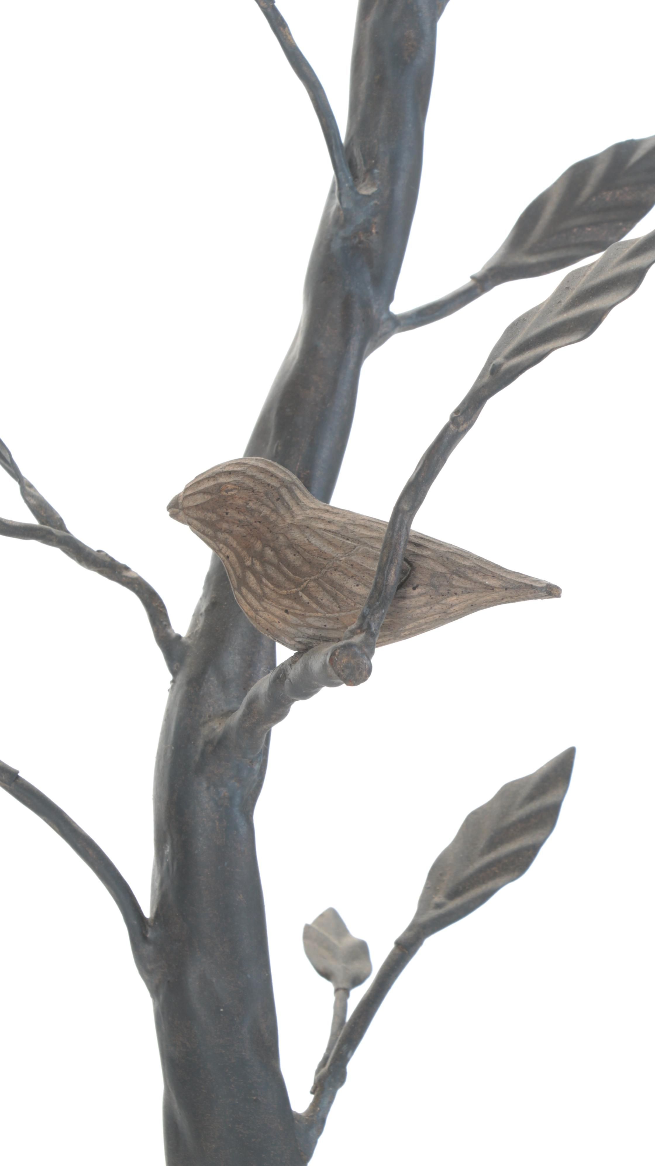 Currey & Company Metal Tree With Birds Table Lamp, Contemporary