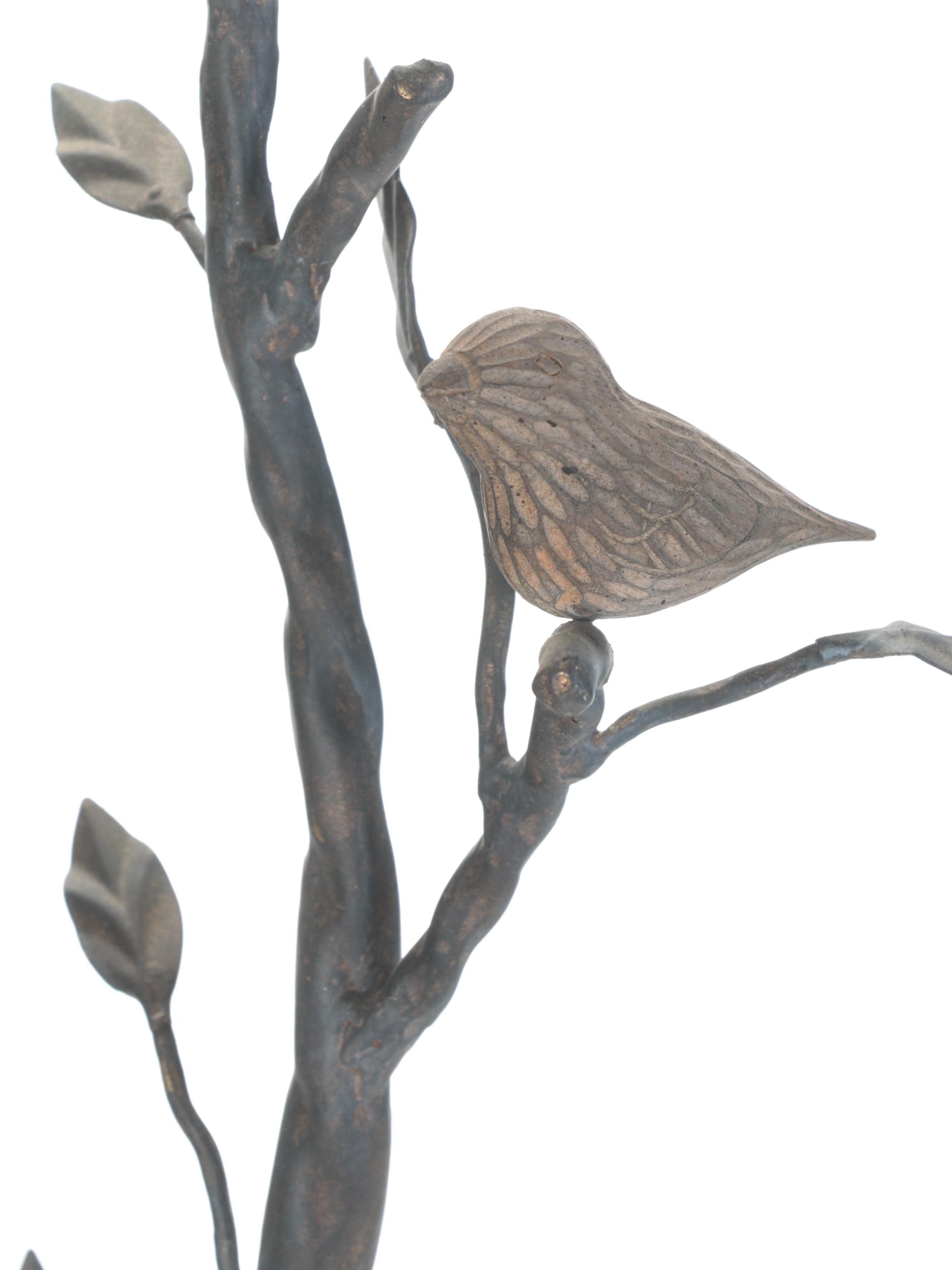 Currey & Company Metal Tree With Birds Table Lamp, Contemporary