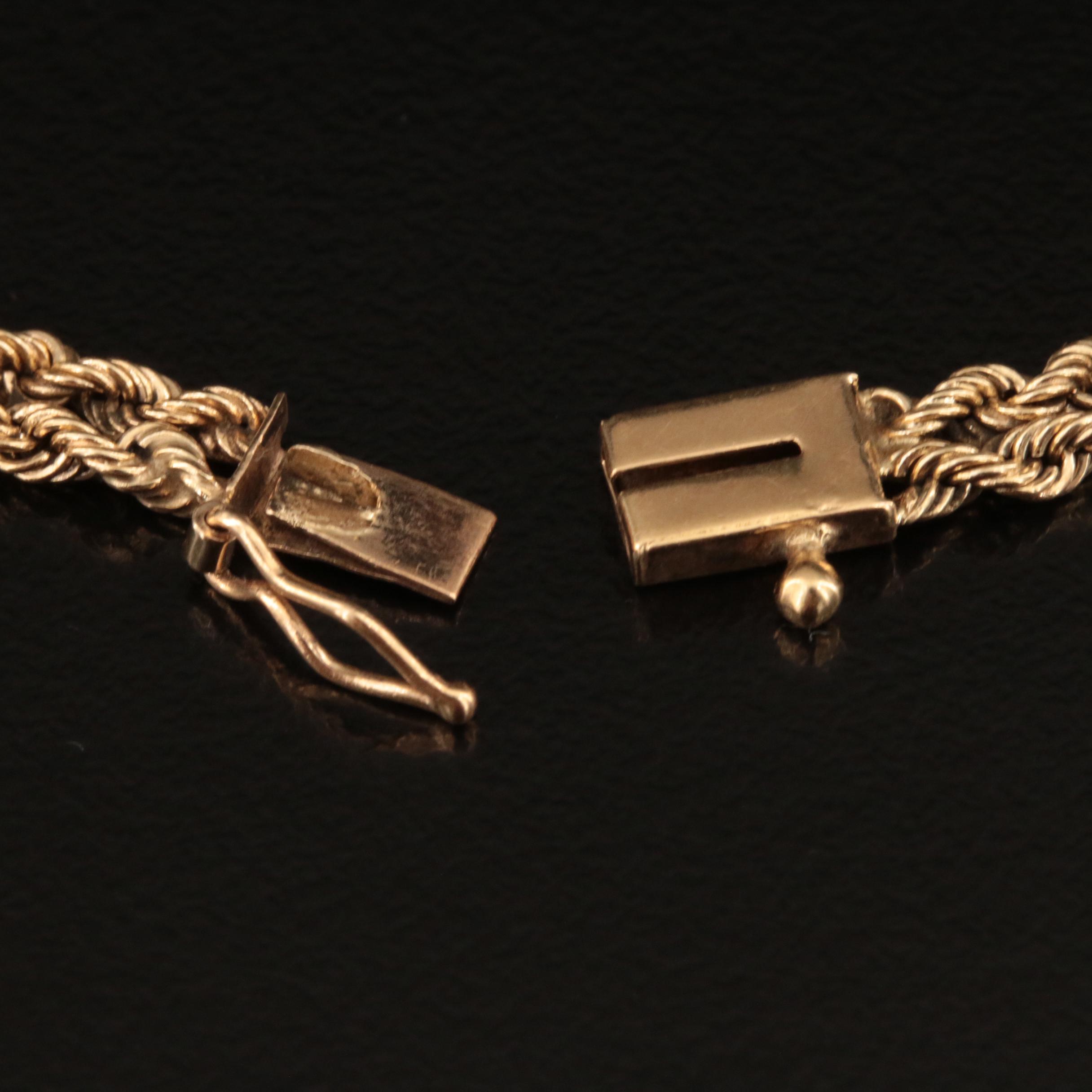 14K Double Rope Chain Bracelet