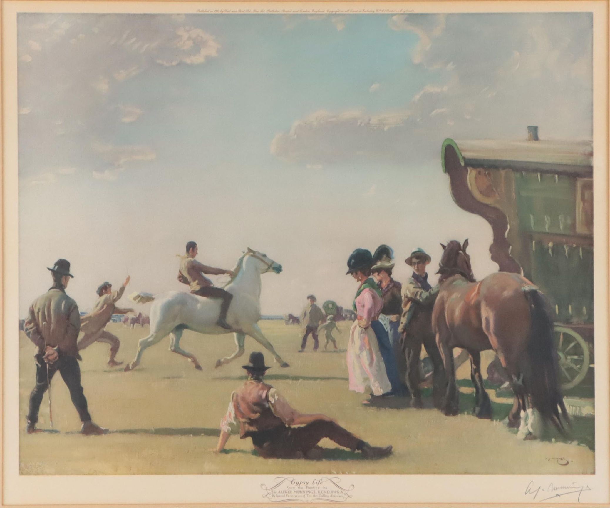 Sir Alfred James Munnings Collotype "Gypsy Life"