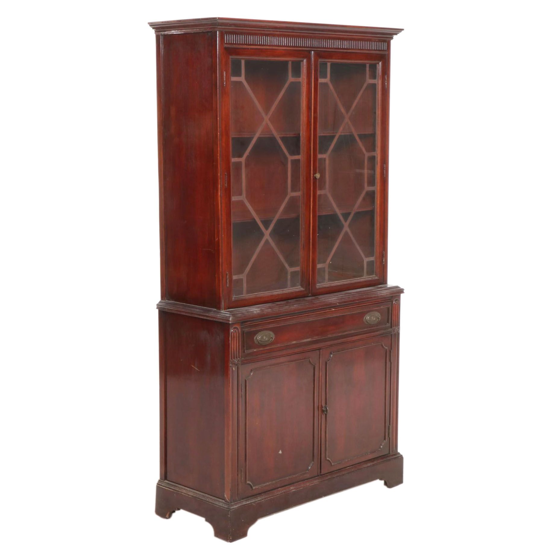 Bernhardt Federal Style Mahogany China Cabinet, Mid-20th Century