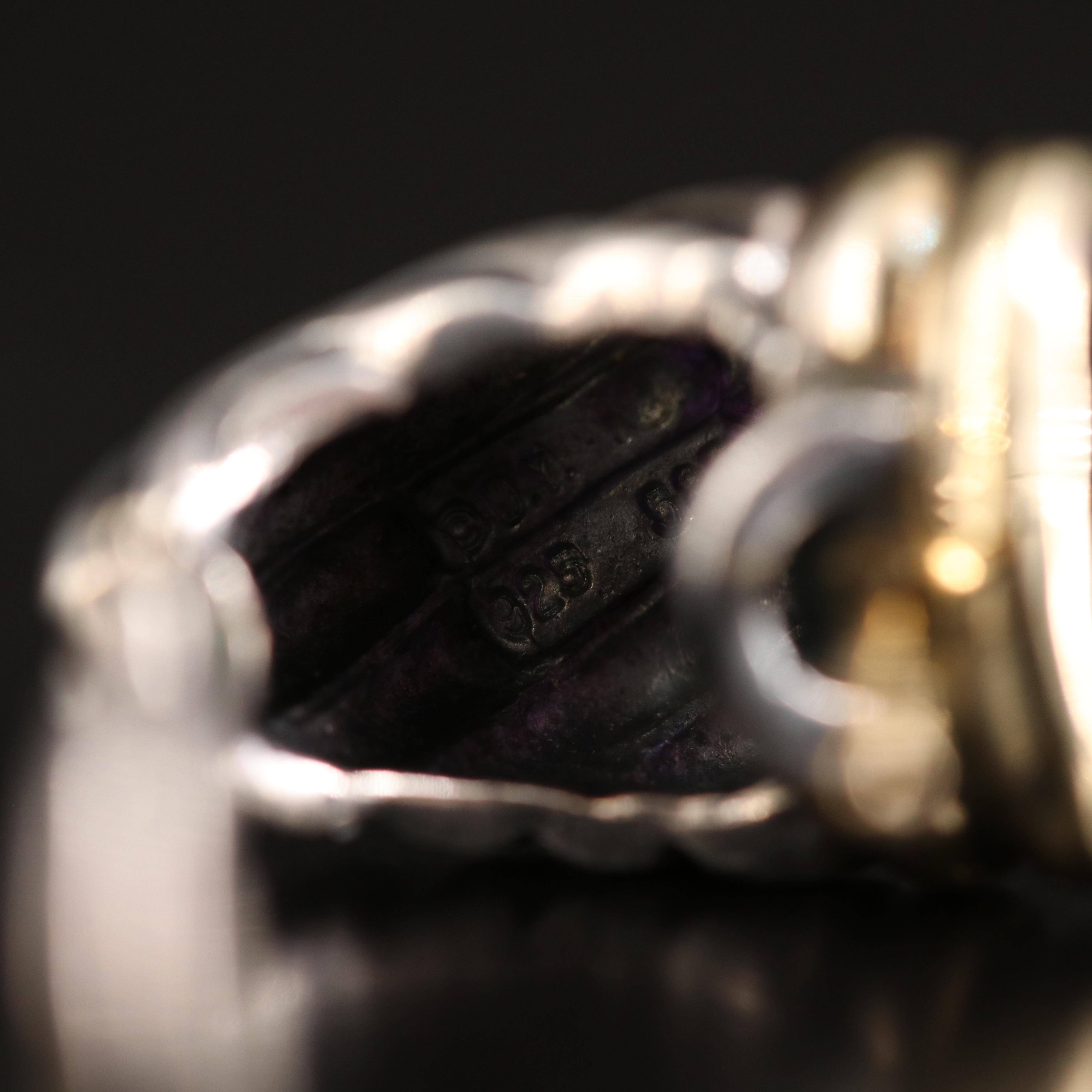 David Yurman Sterling Amethyst Earrings with 14K Accents