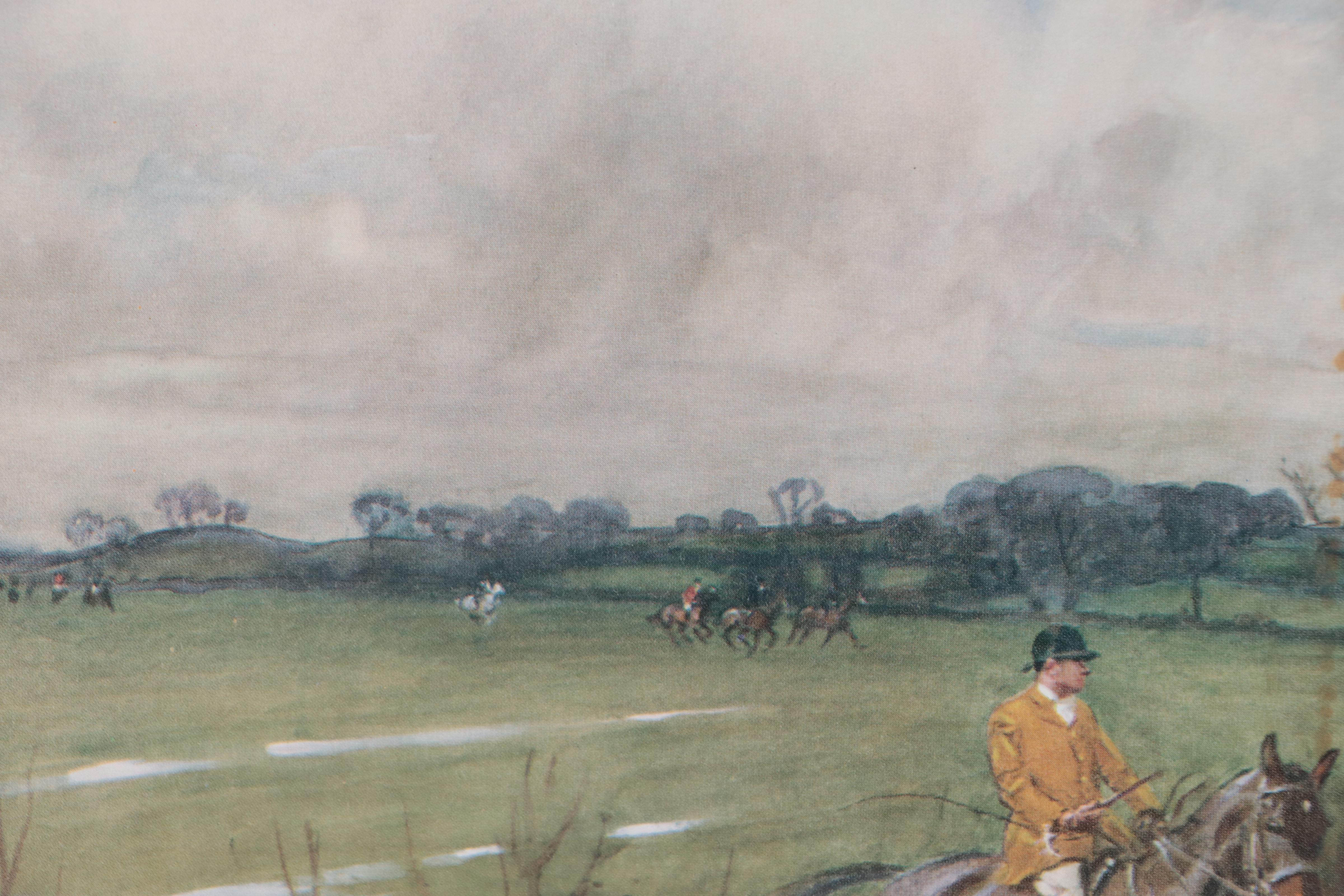 Lionel Edwards Letterpress Halftone of English Hunting Scene