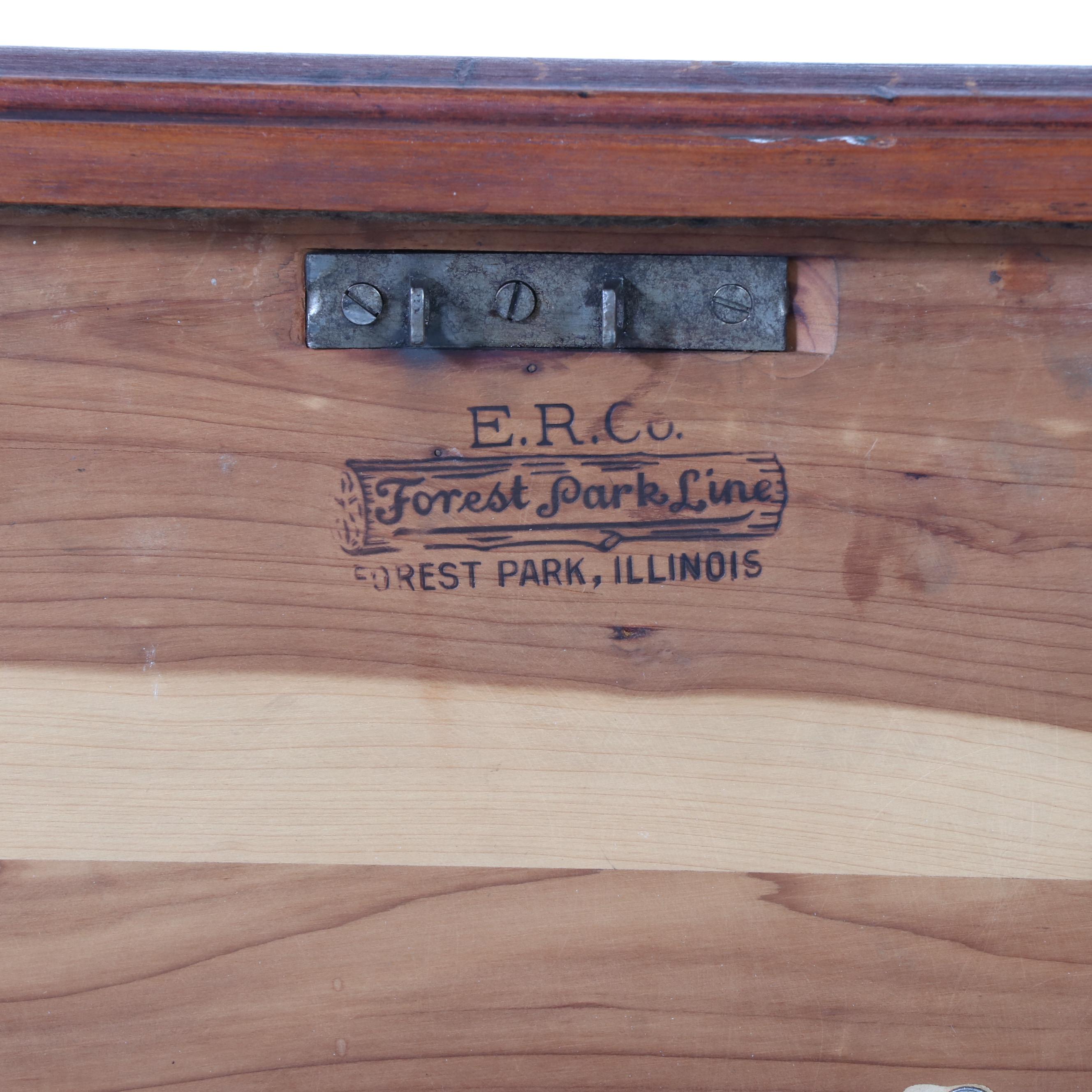 Edward Roos Co. "Forest Park Line" Cedar Blanket Chest, Early 20th Century