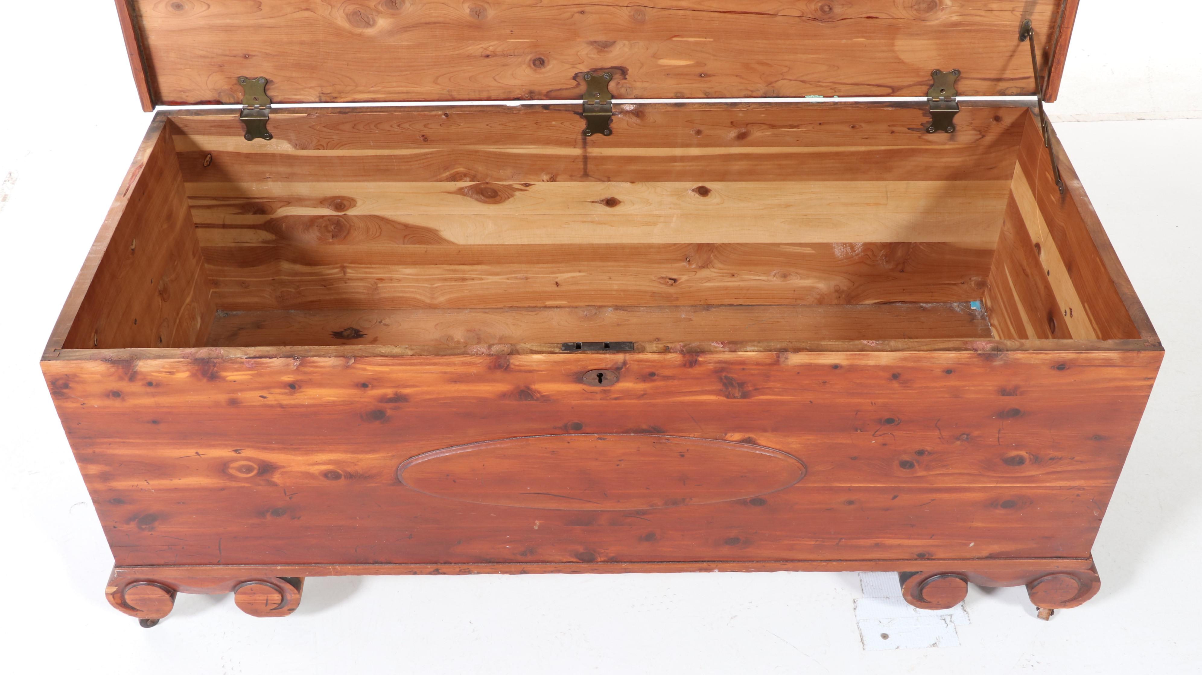 Edward Roos Co. "Forest Park Line" Cedar Blanket Chest, Early 20th Century