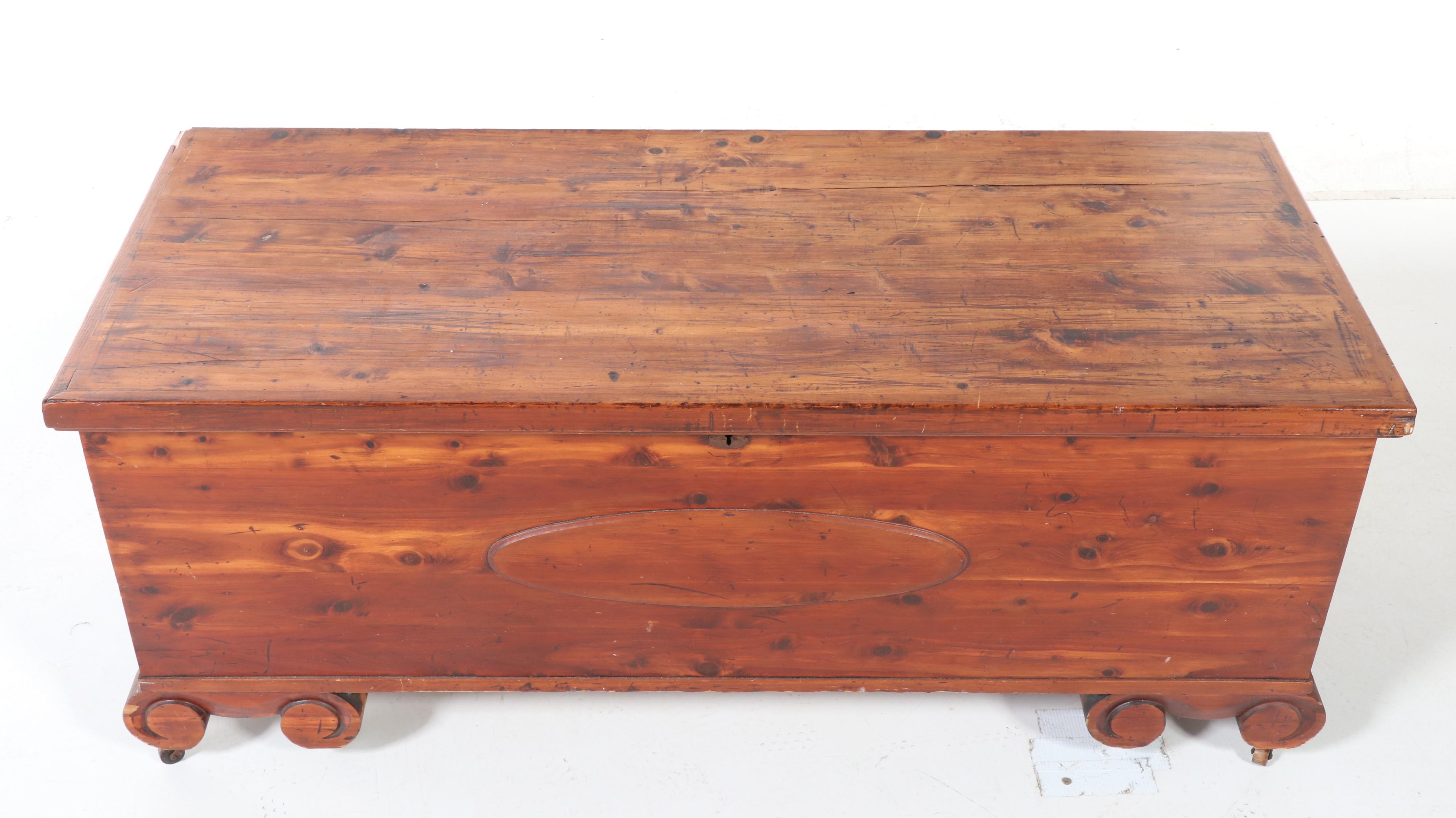 Edward Roos Co. "Forest Park Line" Cedar Blanket Chest, Early 20th Century