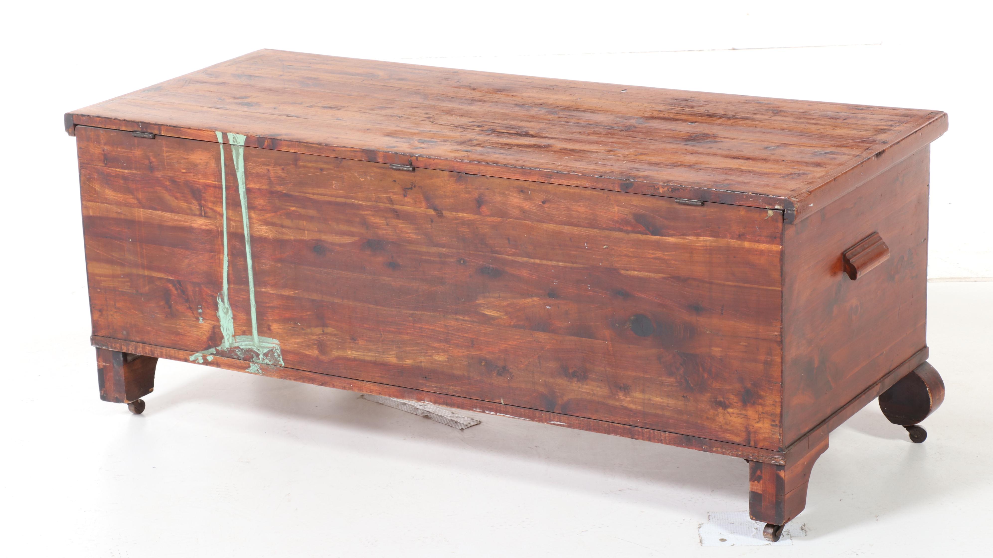 Edward Roos Co. "Forest Park Line" Cedar Blanket Chest, Early 20th Century