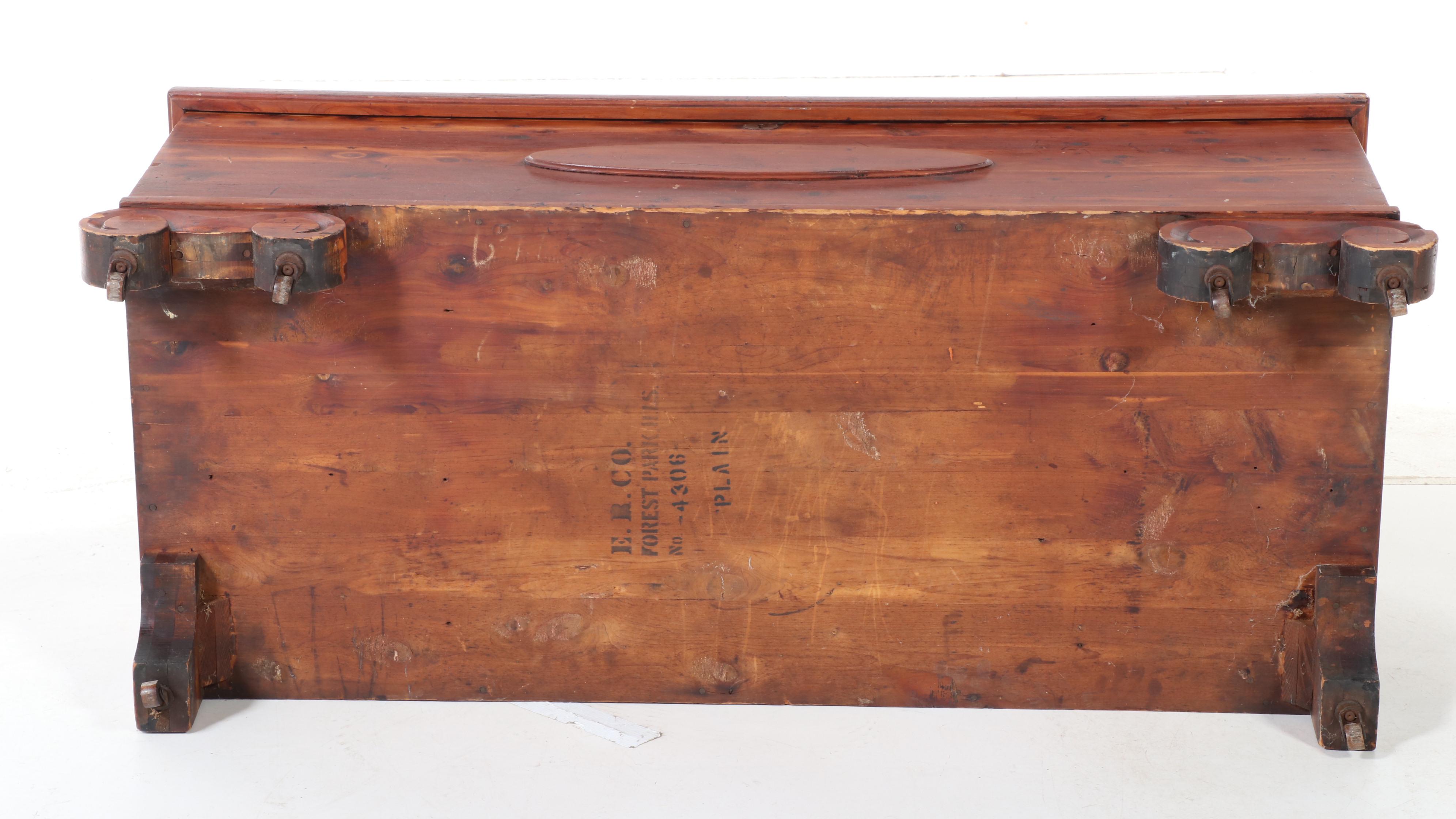 Edward Roos Co. "Forest Park Line" Cedar Blanket Chest, Early 20th Century