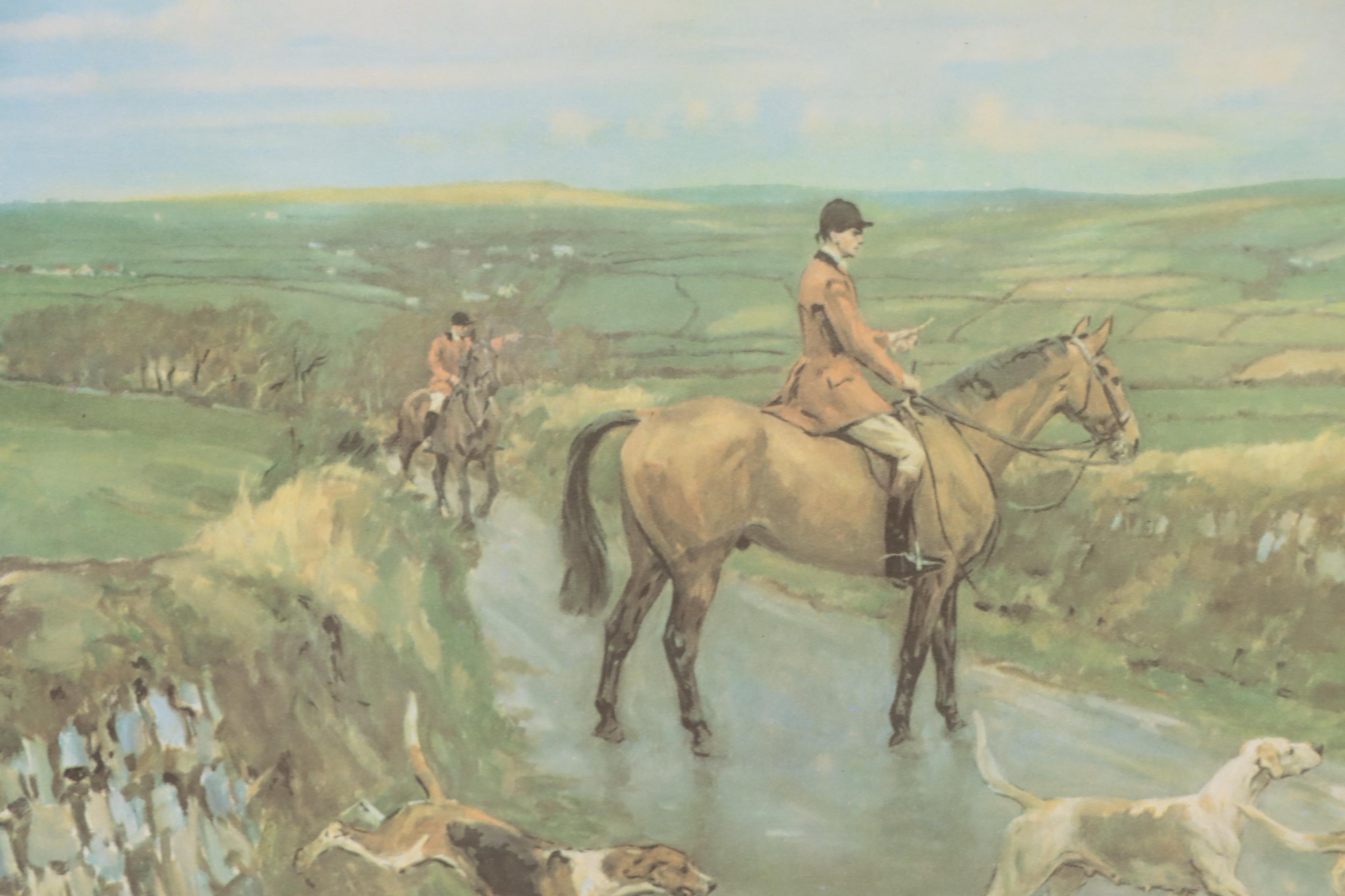 Lionel Edwards Offset Lithograph of English Hunting Scene
