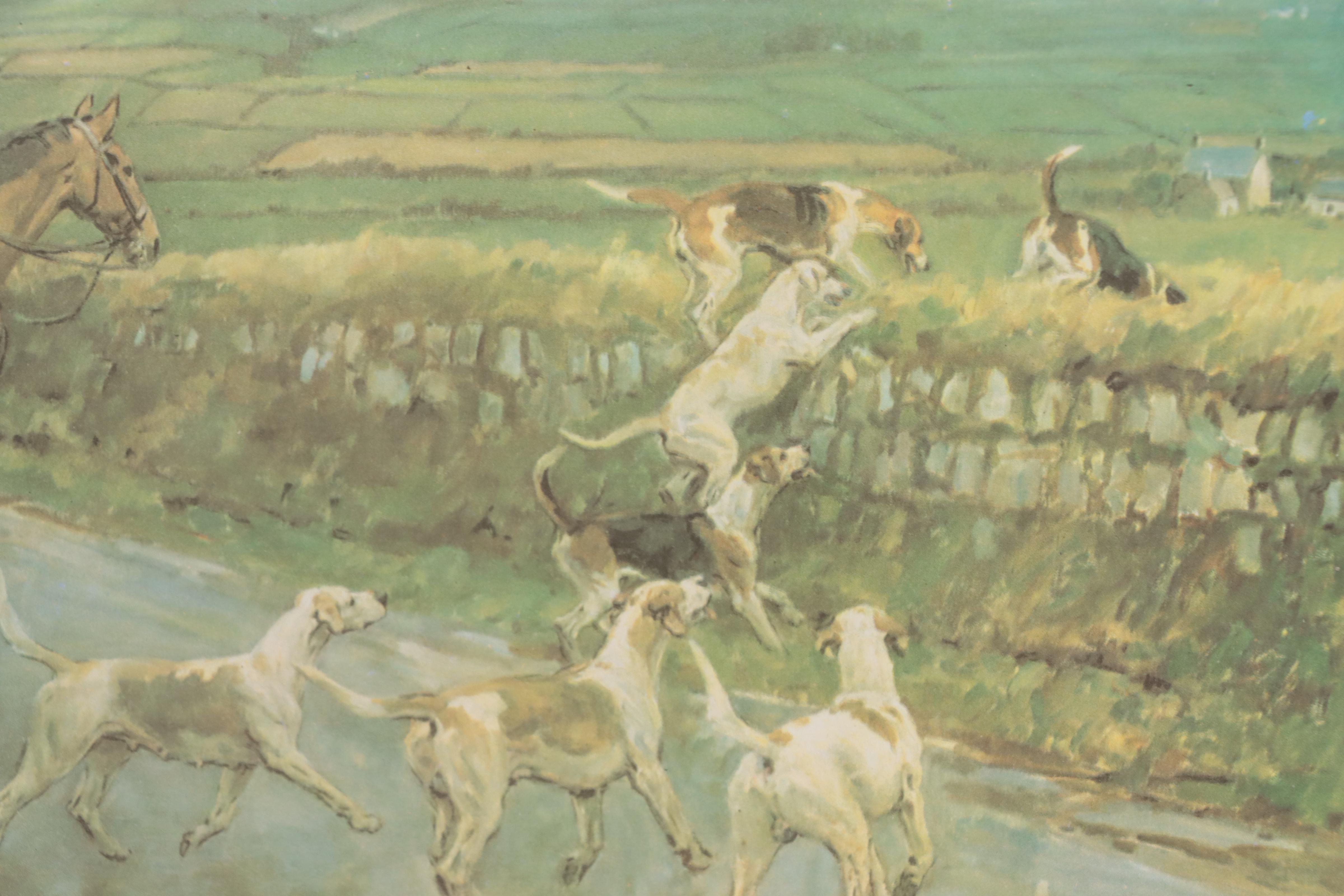 Lionel Edwards Offset Lithograph of English Hunting Scene