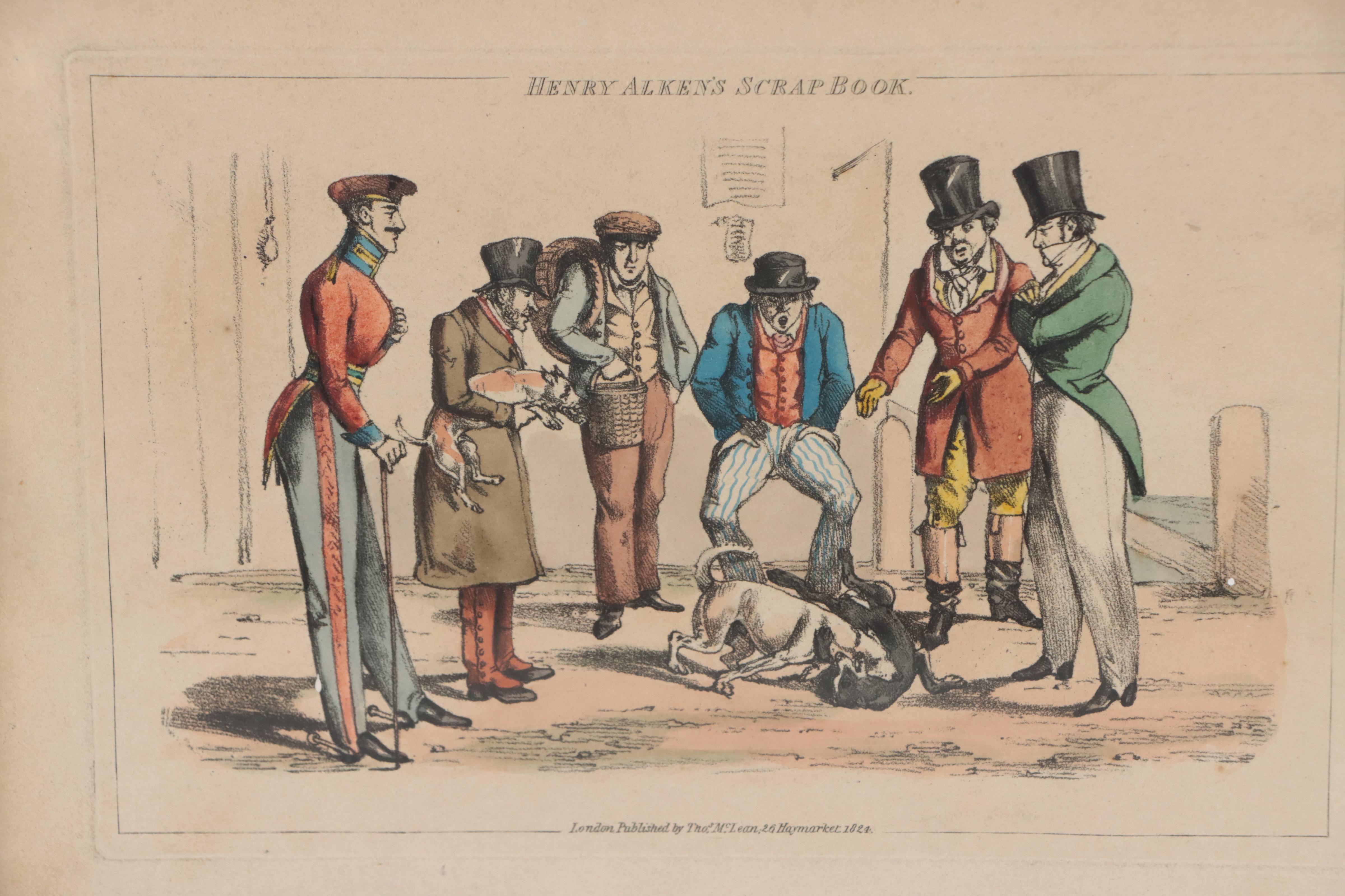 Hand-Colored Etchings After Henry Alken of Dog Fights, 19th Century