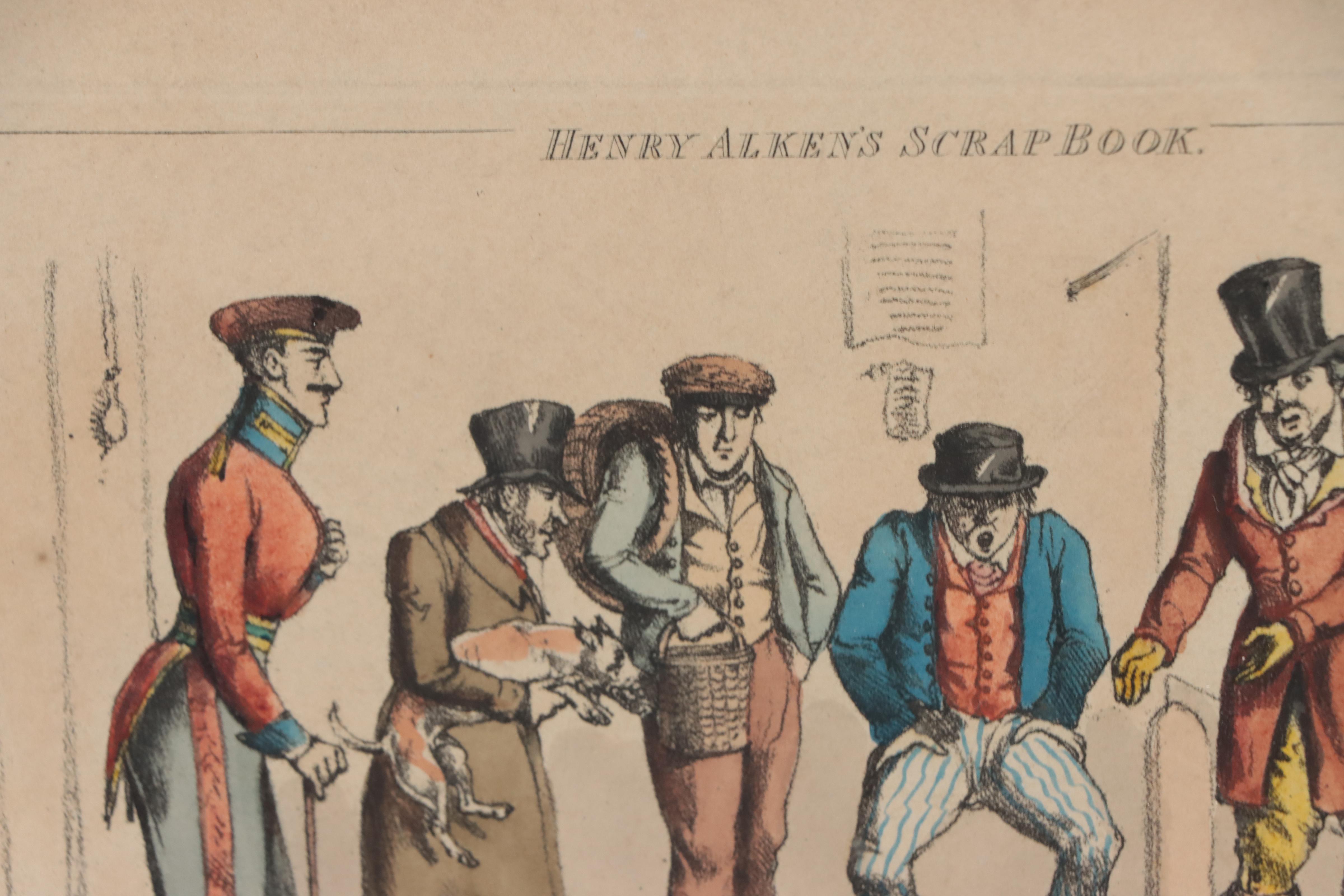 Hand-Colored Etchings After Henry Alken of Dog Fights, 19th Century