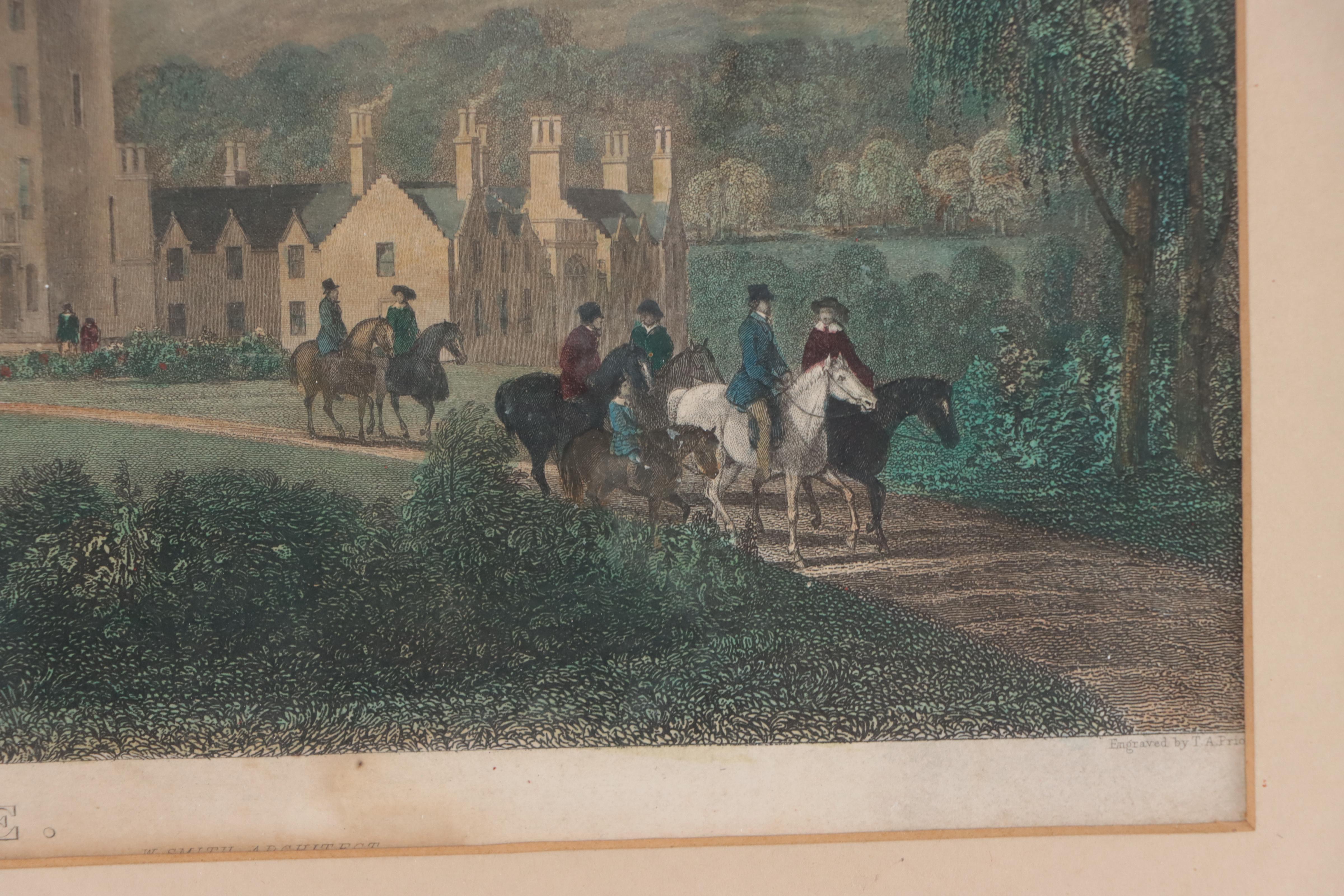 Hand-Colored Intaglios of British Castles, 18th/19th Century