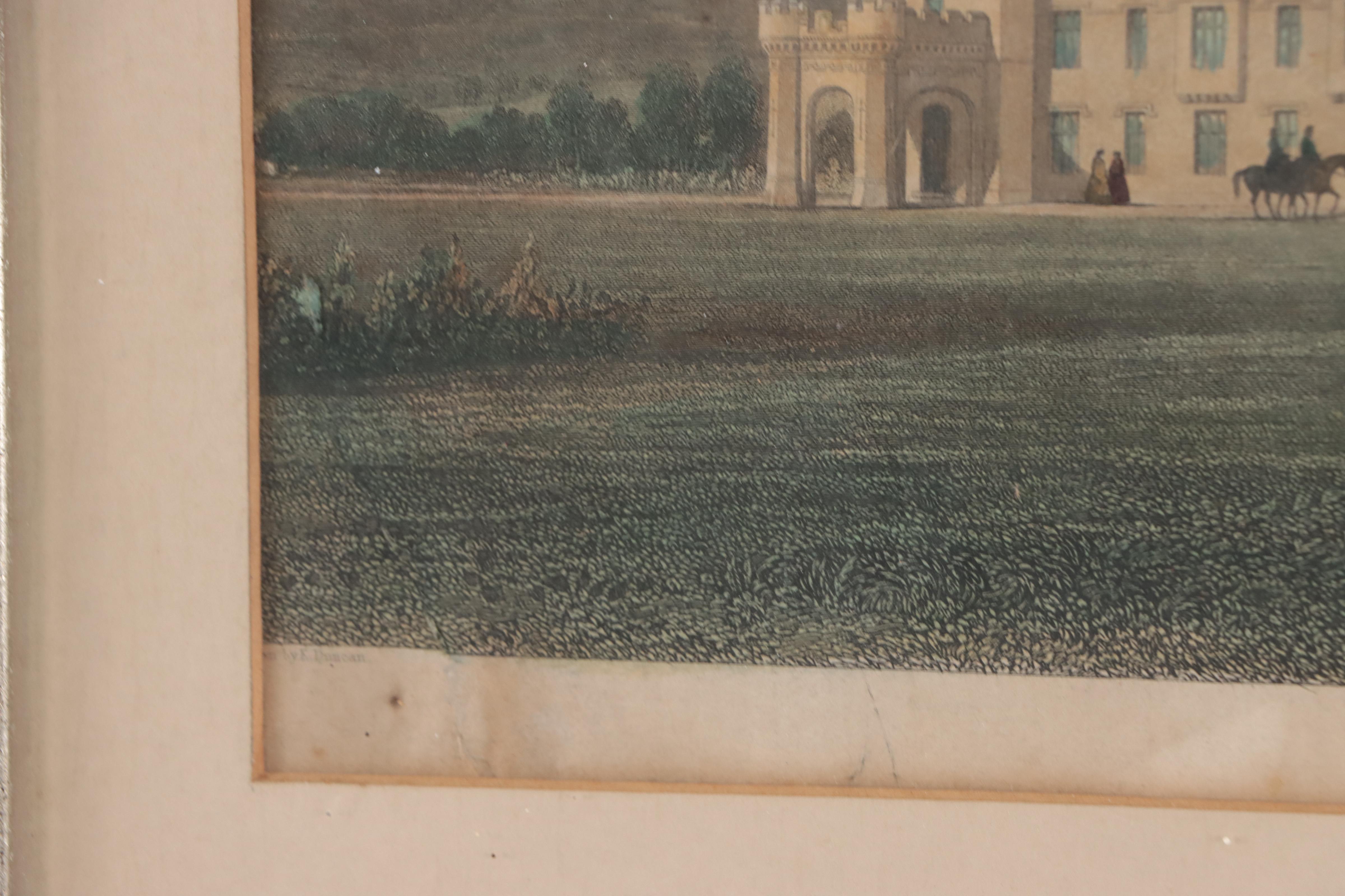 Hand-Colored Intaglios of British Castles, 18th/19th Century