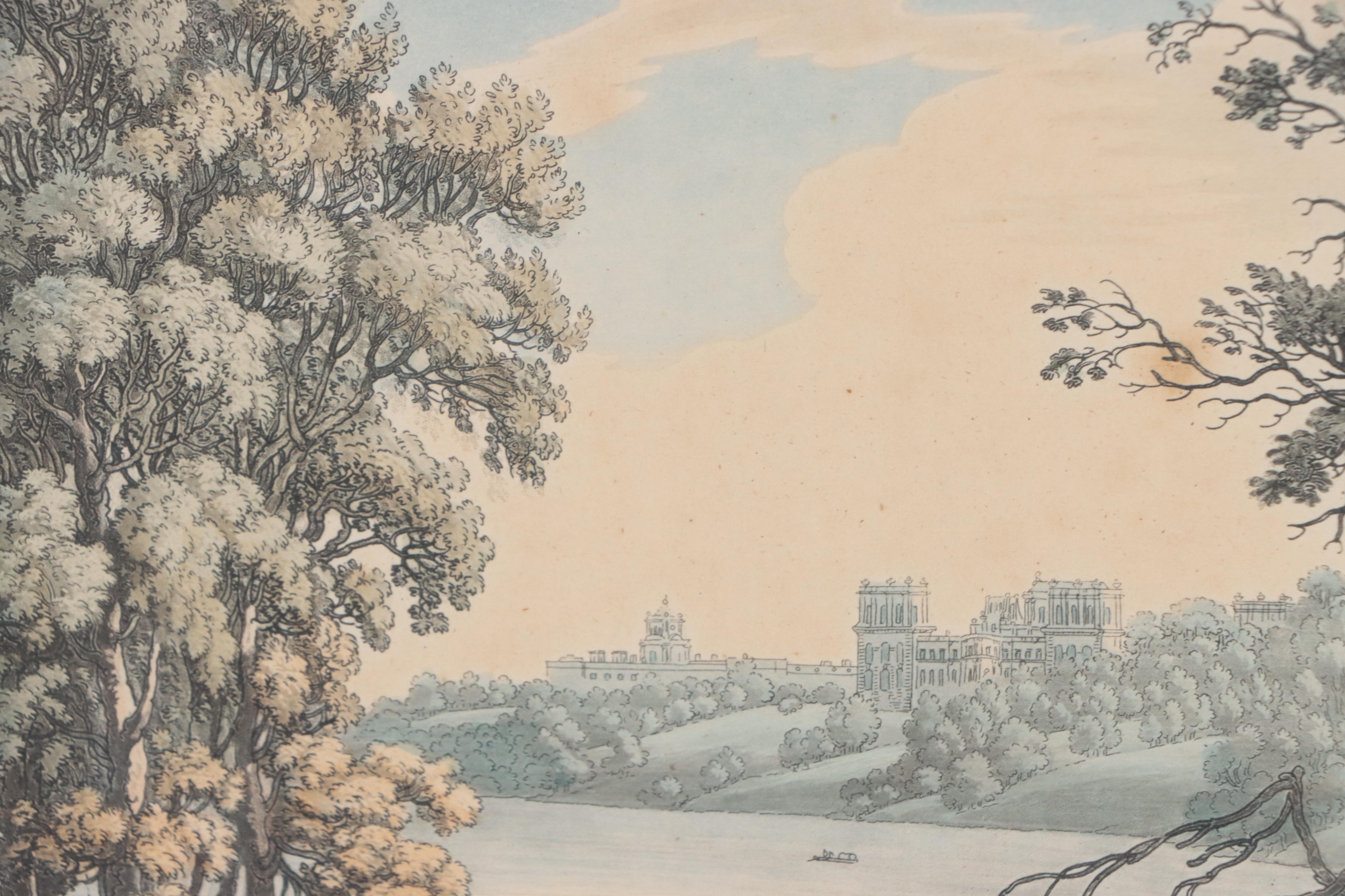 Hand-Colored Intaglios of British Castles, 18th/19th Century