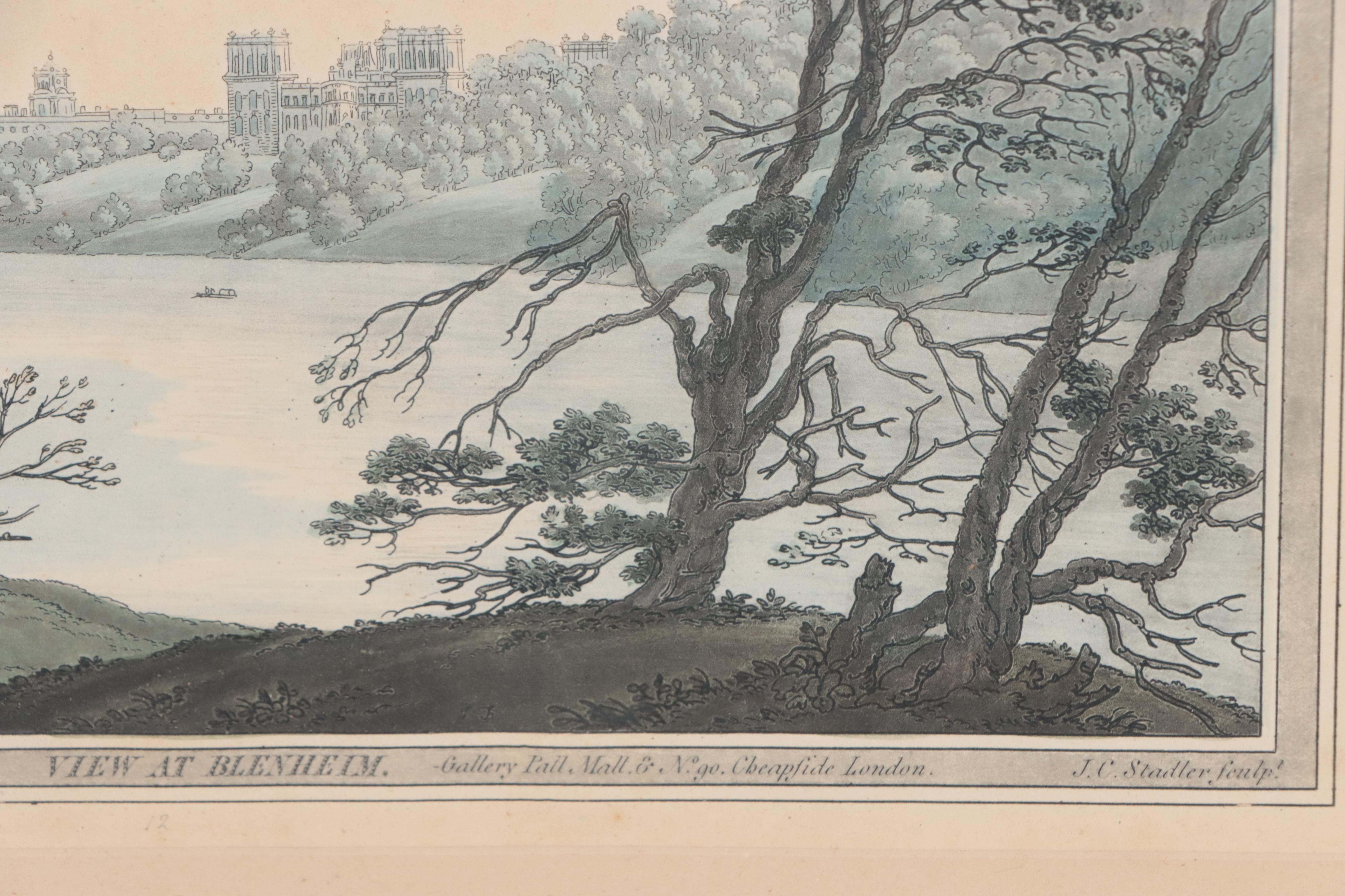 Hand-Colored Intaglios of British Castles, 18th/19th Century