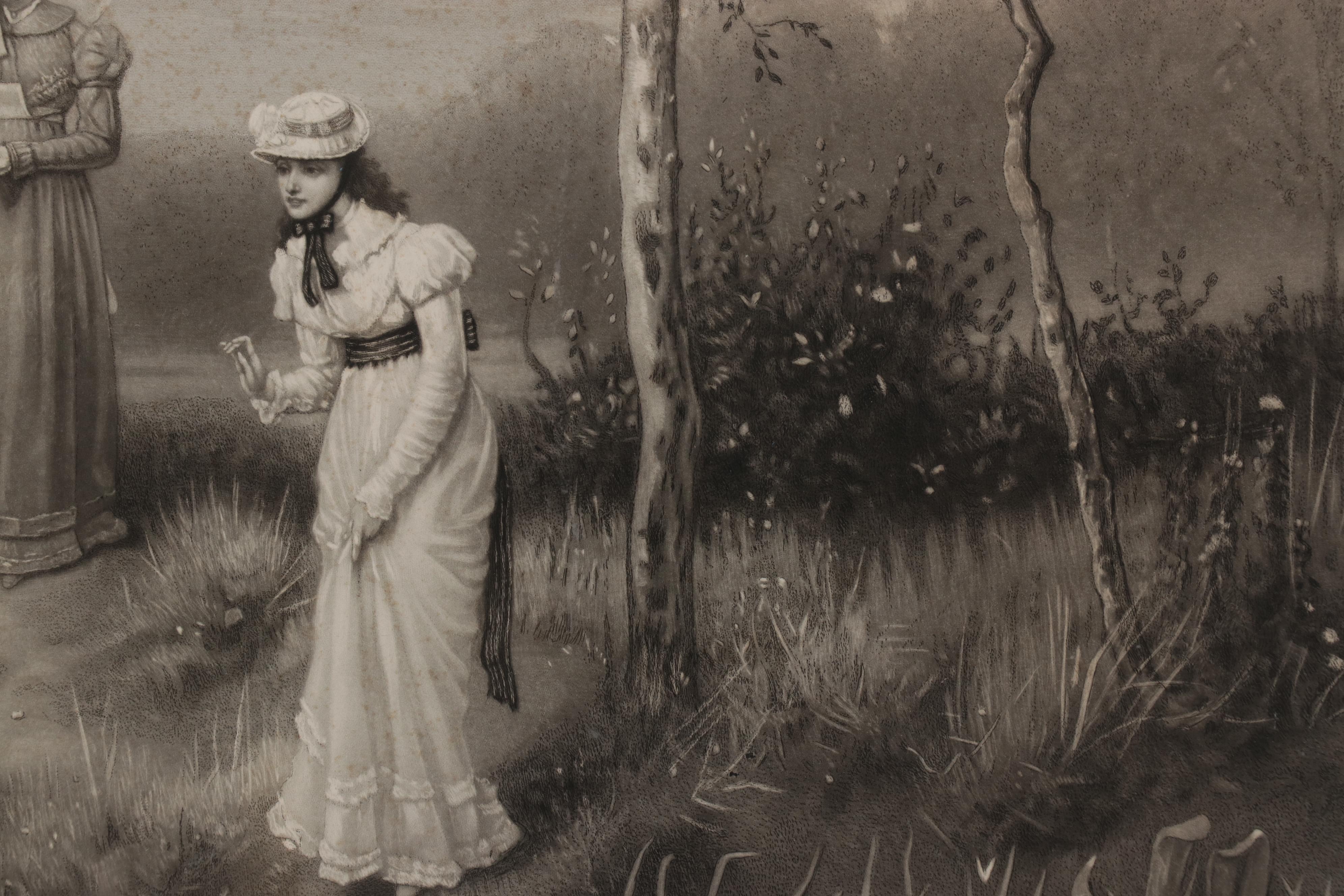 George Henry Boughton Etching "Age of Gallantry"