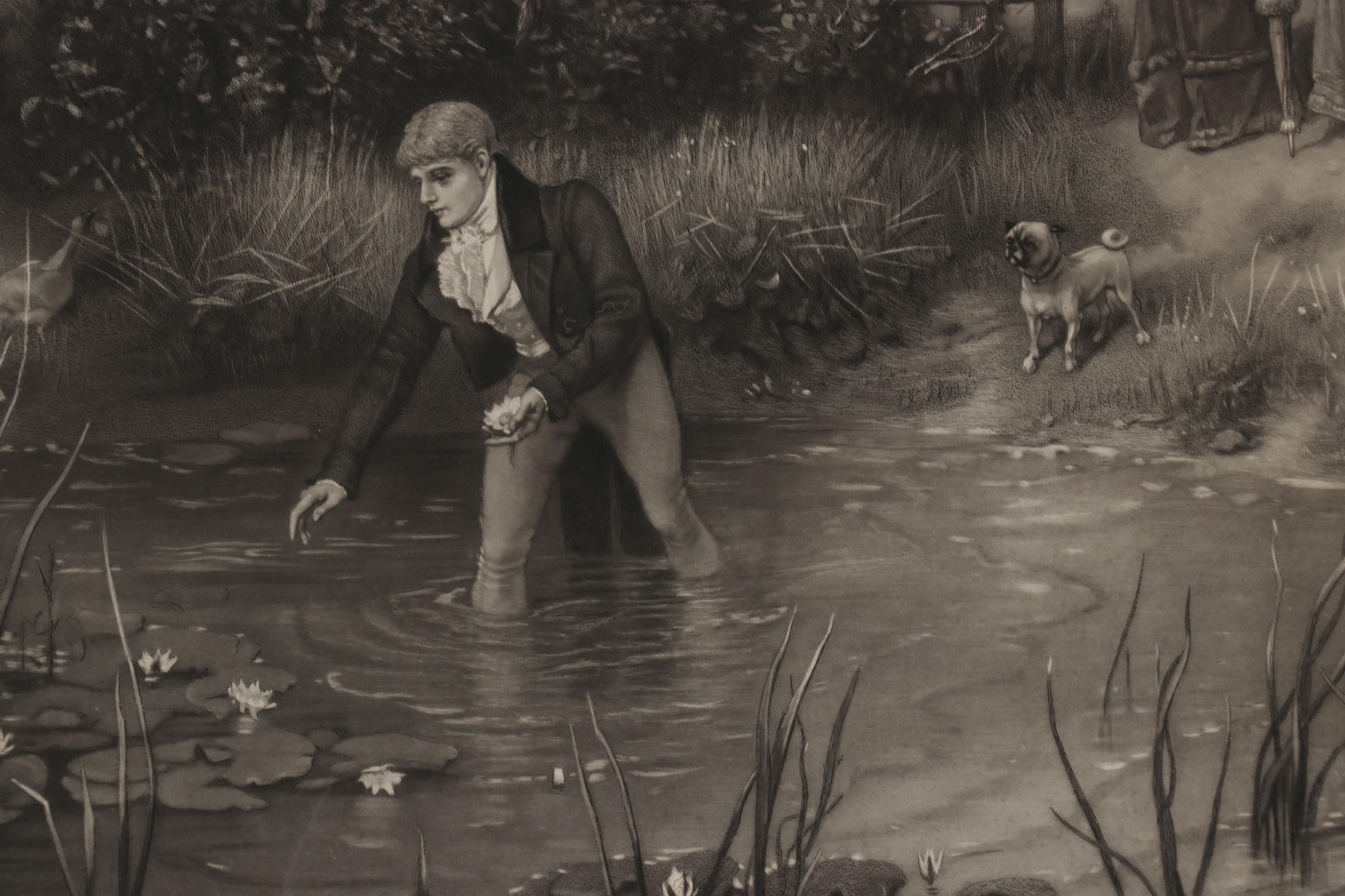 George Henry Boughton Etching "Age of Gallantry"