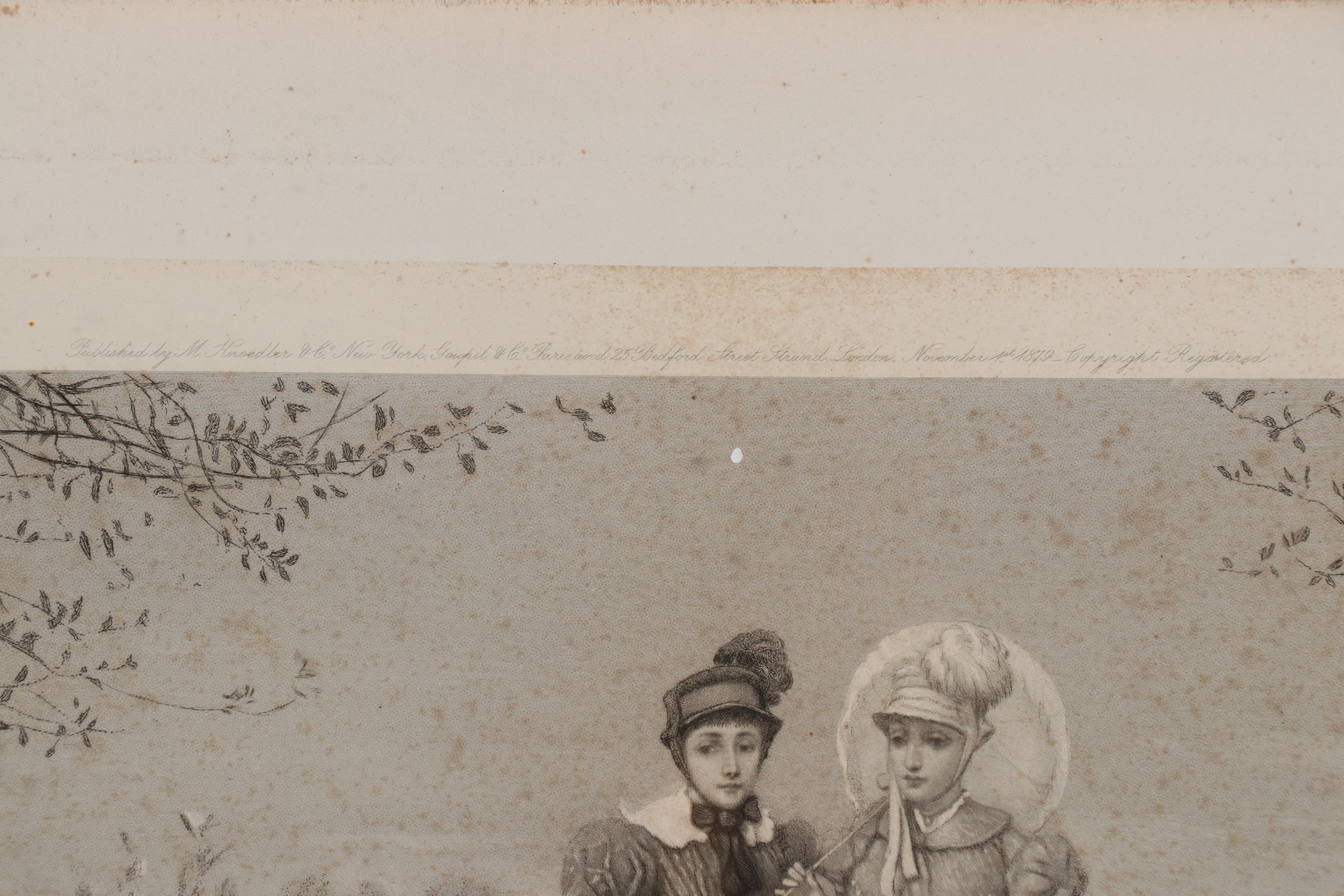 George Henry Boughton Etching "Age of Gallantry"